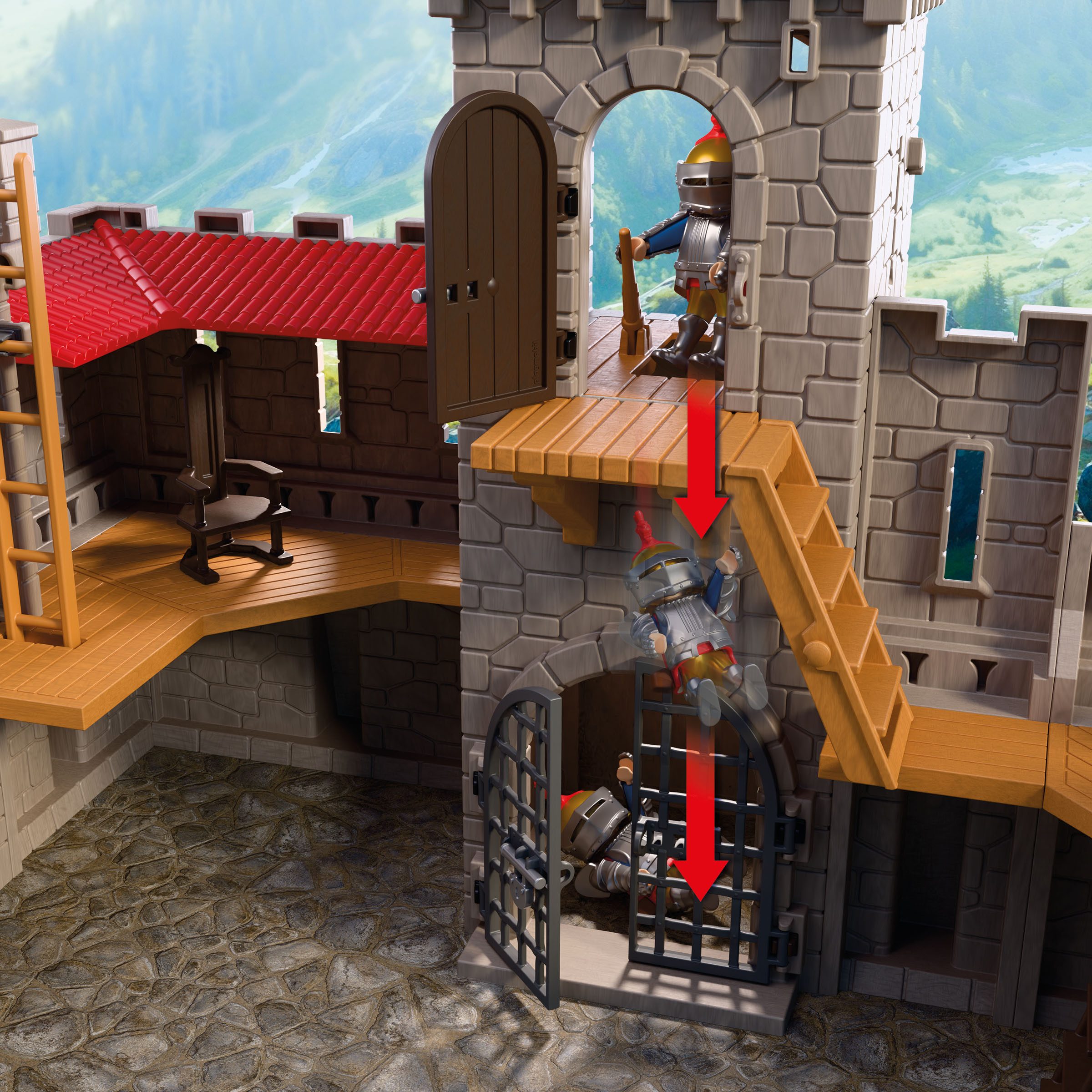 Playmobil® Große Löwenritterburg (72112), Knights Konstruktions-Spielset, (183 St), XXL Ritterburg mit Zugbrücke; Made in Europe