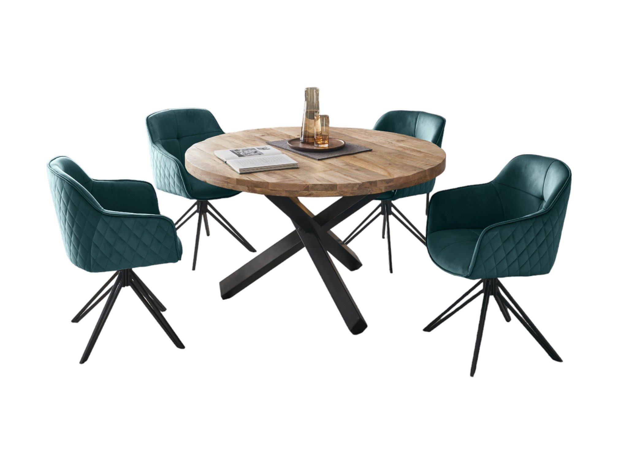 moebel-dich-auf Esszimmer-Set ACE, (Set, Esstisch mit 4 Stühlen), Mango Mas günstig online kaufen