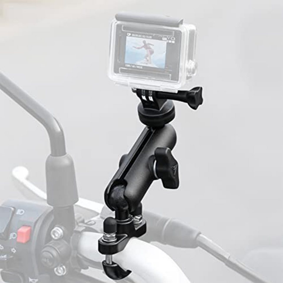 GelldG Geräteständer Action Kamera Halterung für Motorrad, Lenkerhalterung  Clip
