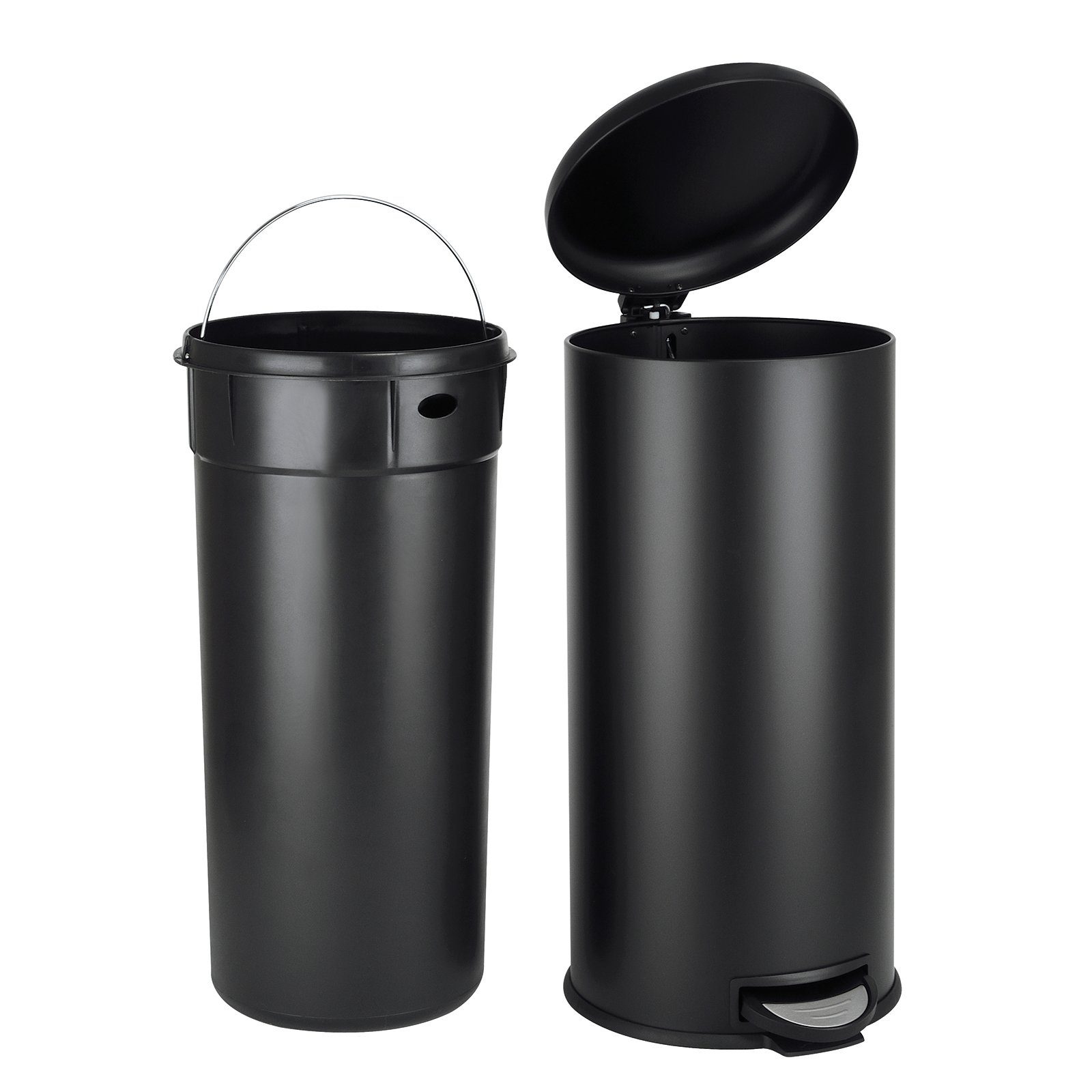 SVITA Mülleimer, 30 L, Schwarz