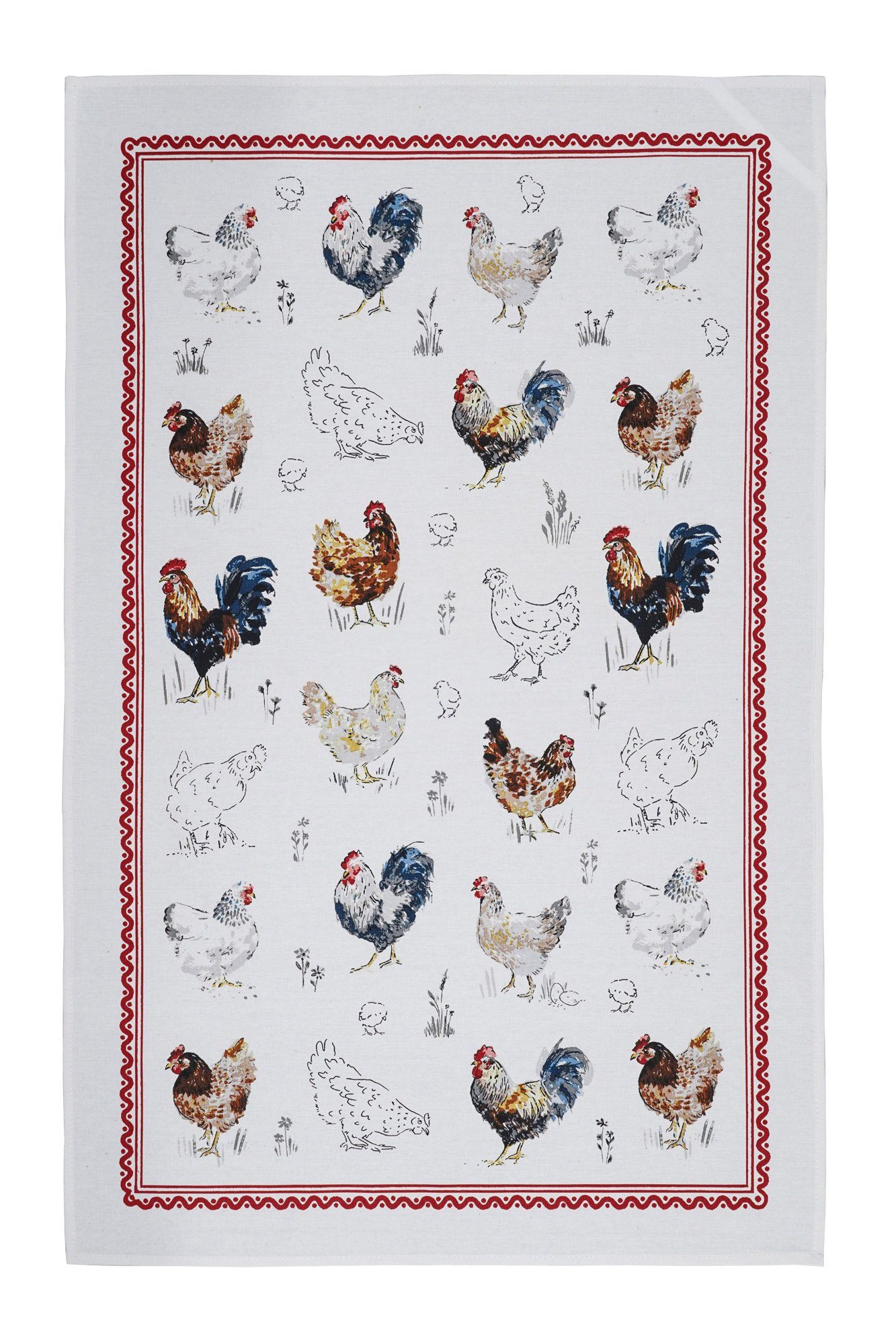 Ulster Weavers Geschirrtuch Farm Birds, (Set, 1-tlg., Set), perfekte Ergänzung für Ihre Küche, 100% Baumwolle, 48x74 cm