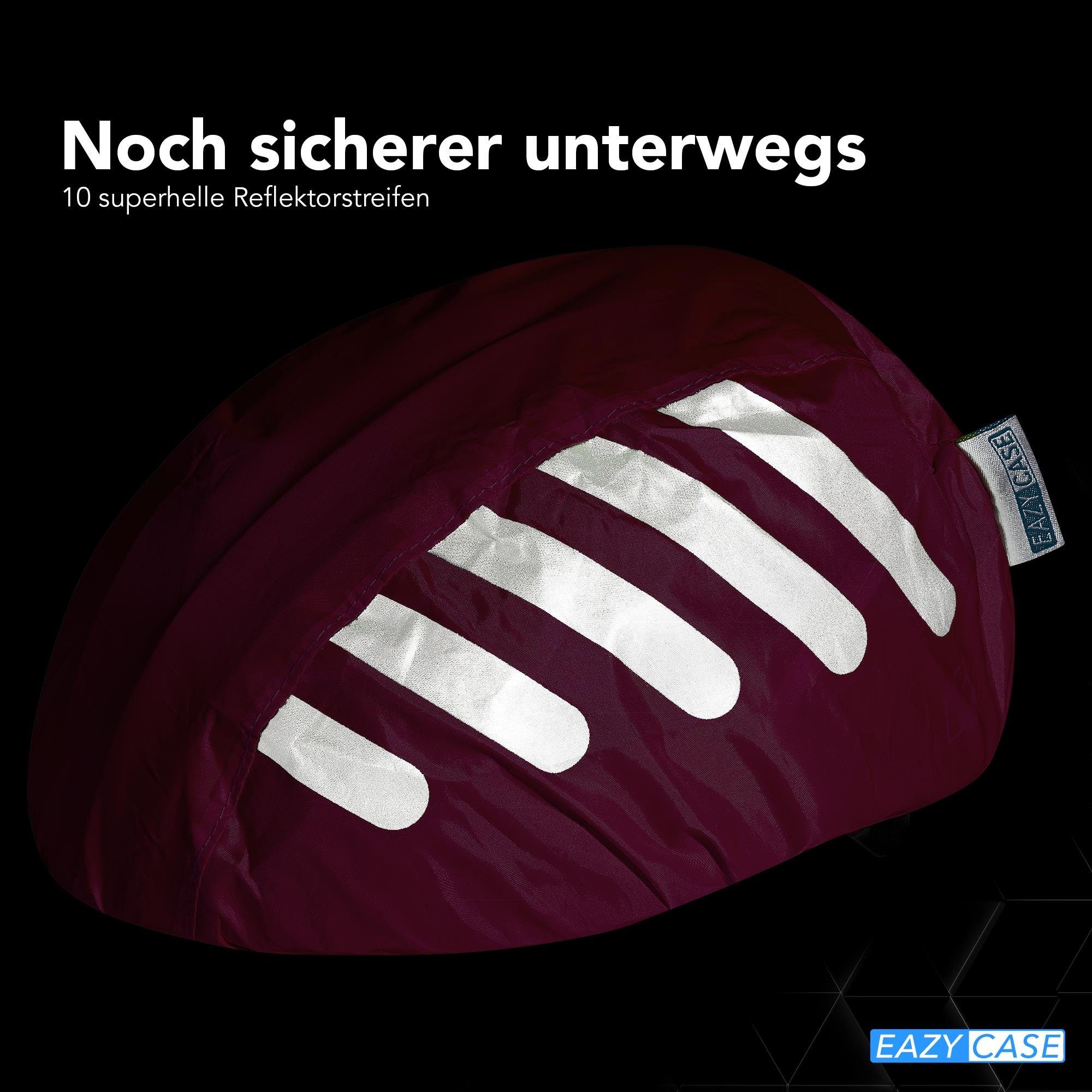 EAZY CASE Fahrradhelmüberzug Universal Reflektor Regenschutz für Helm, Regenhülle für Helme Reflektoren Fahrrad Helm Regenüberzug Pink Neon