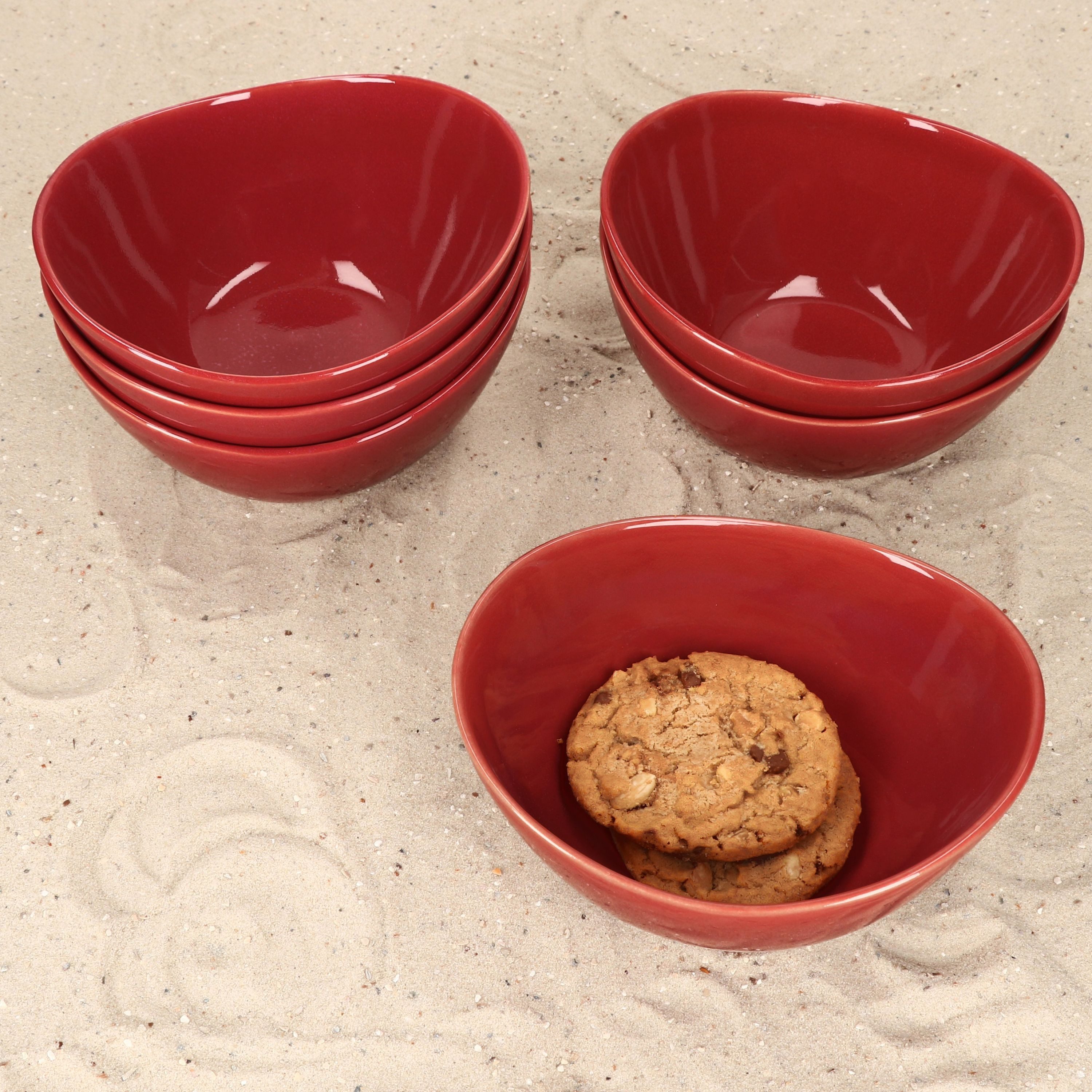 MÄSER Müslischale Mäser 6x Natural Müsli-Schale 400ml Steingut 6 Personen, Steingut