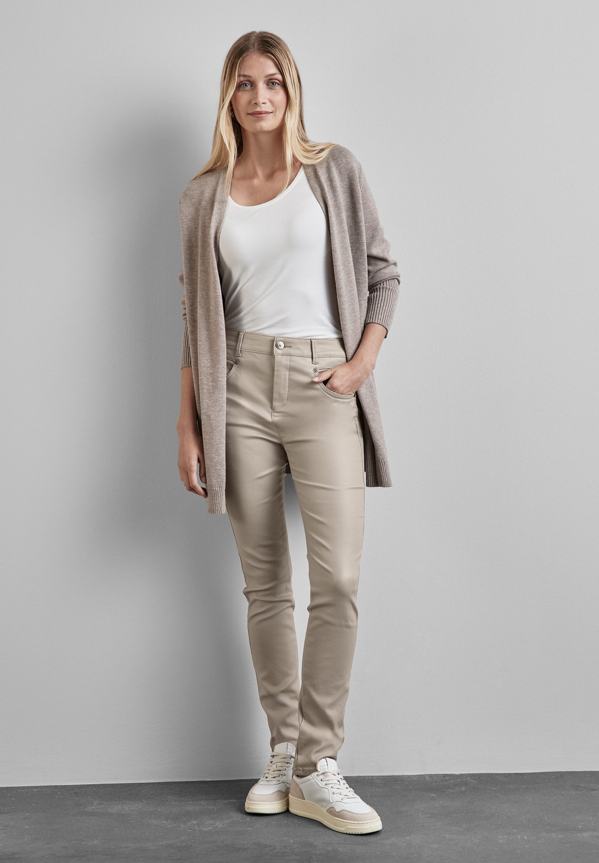 STREET ONE Lederimitathose High Waist