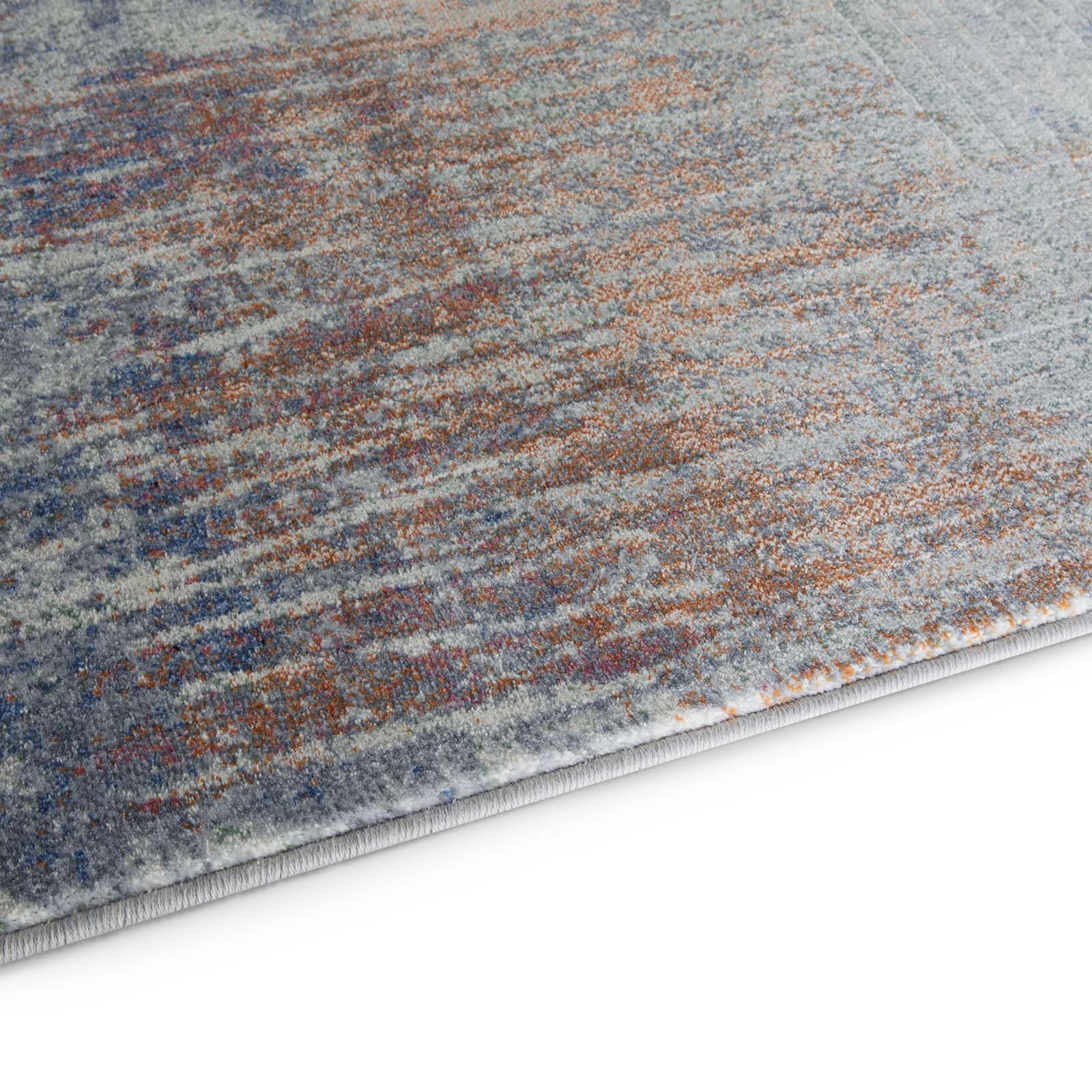 TaraCarpet Teppich Vintageteppich Argo 63393 Vintage, quadratisch, Höhe: 14 mm, Vintage Design in blau und grau Töne schwere Qualität 200x200