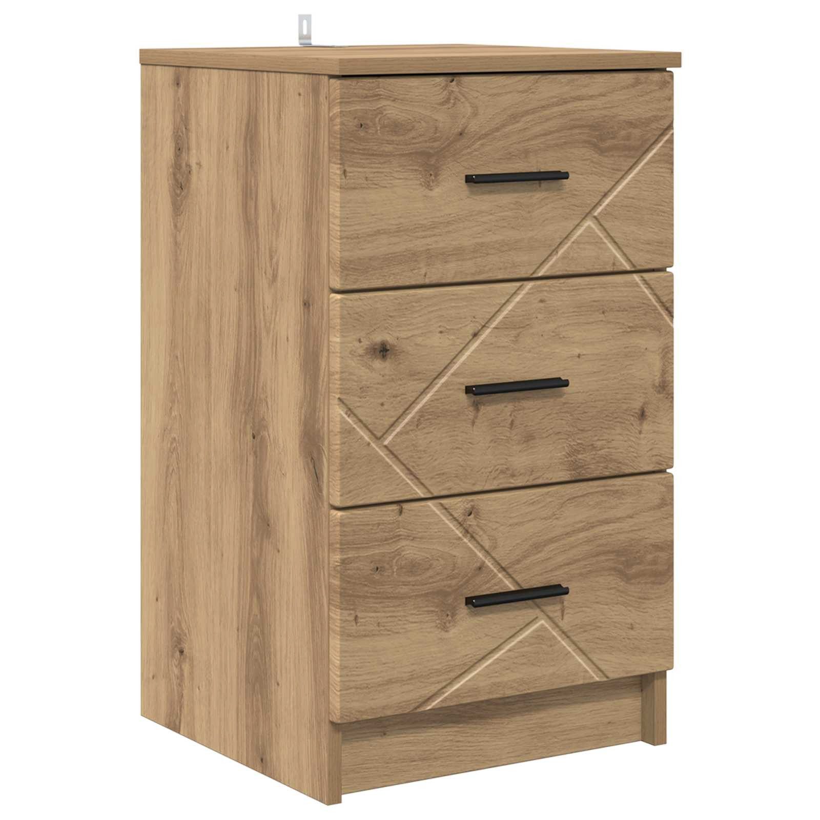 vidaXL Nachttisch Nachttisch Artisan-Eiche 38 x 38 x 66 cm Holzwerkstoff (1-St)