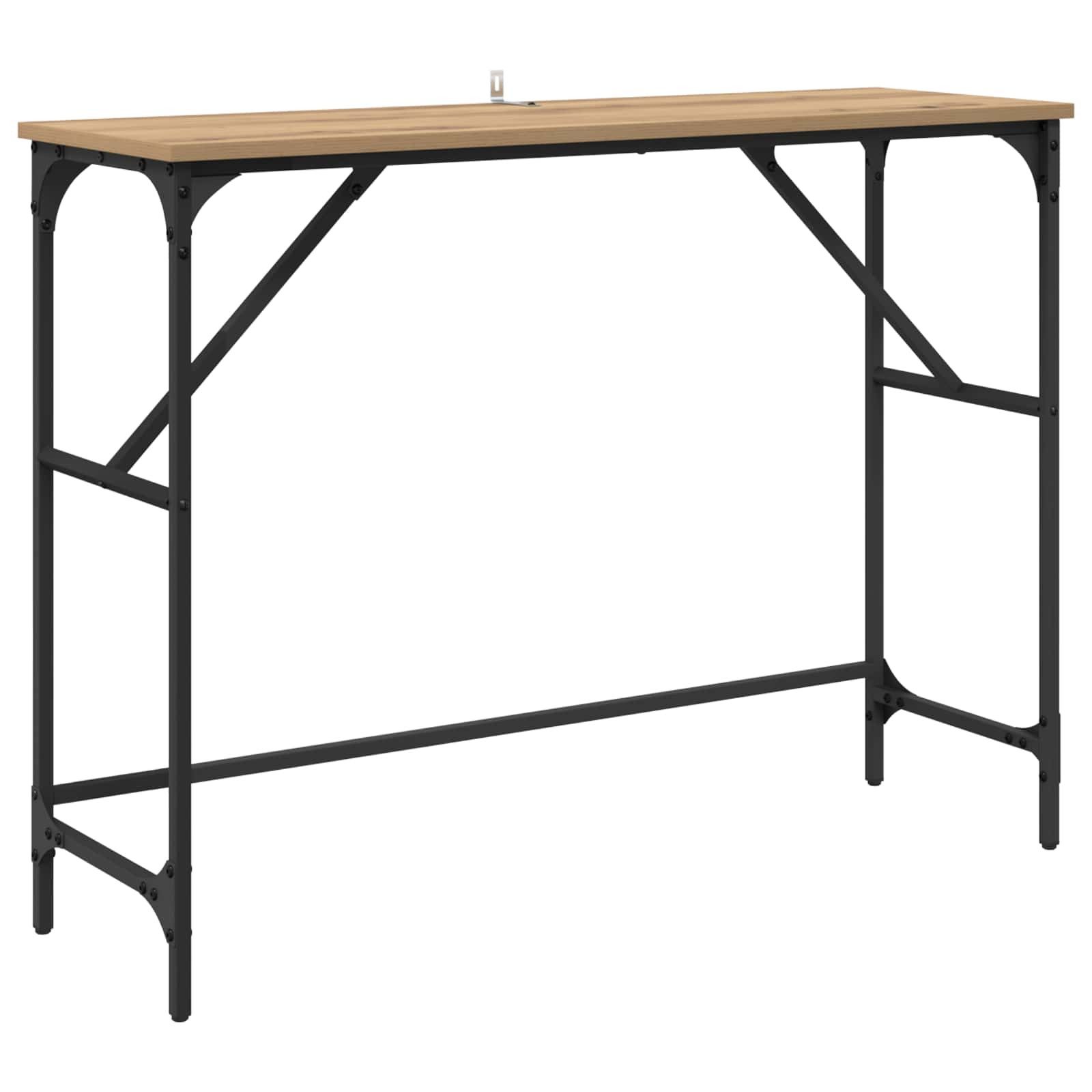 vidaXL Nachttisch Konsolentisch Artisan-Eiche 100 x 32 x 75 cm Holzwerkstoff (1-St)