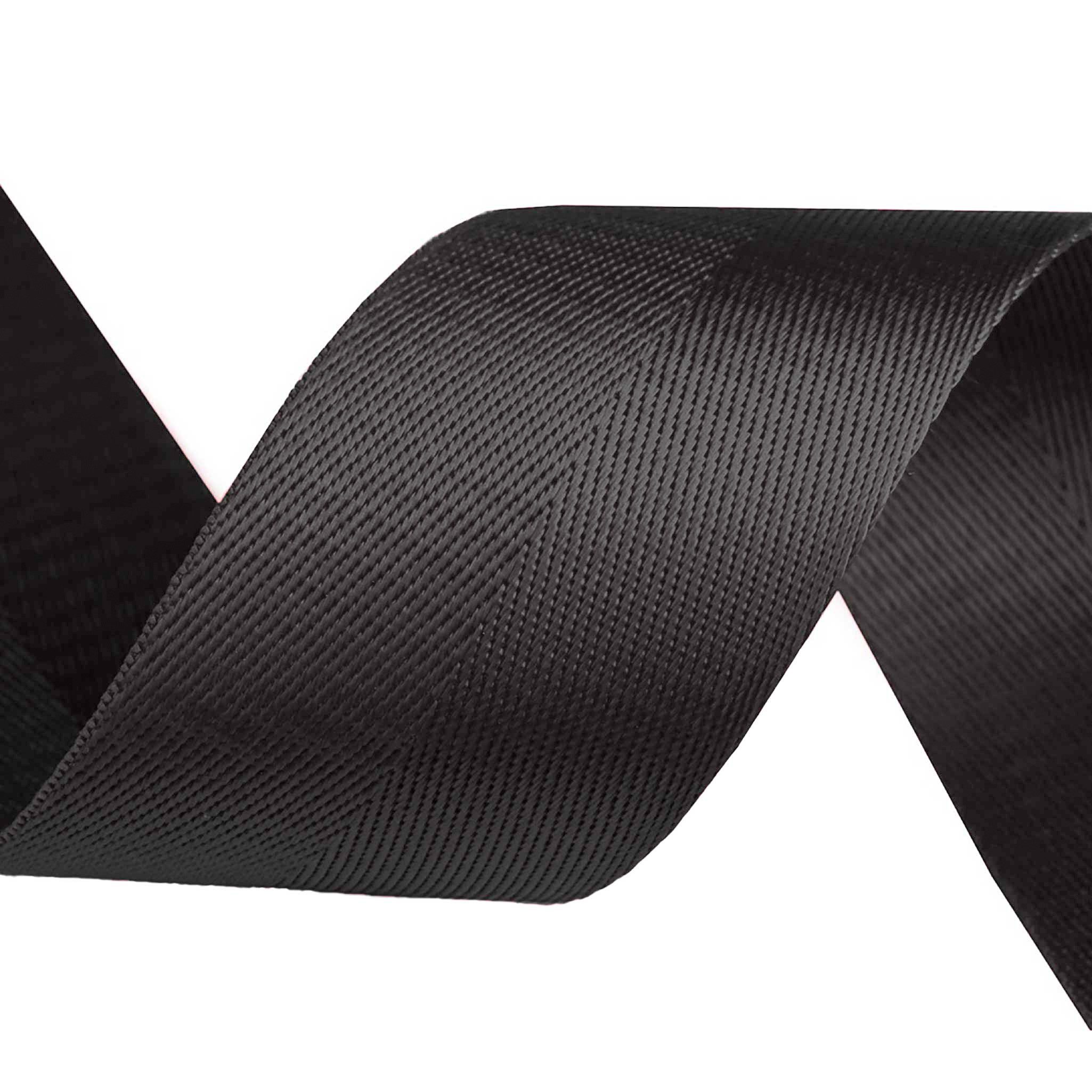 maDDma Gurtband Polyester glänzend 3m x 50mm Trägerband Riemen Tragband Rollladengurt (3m-Abwicklung), schwarz