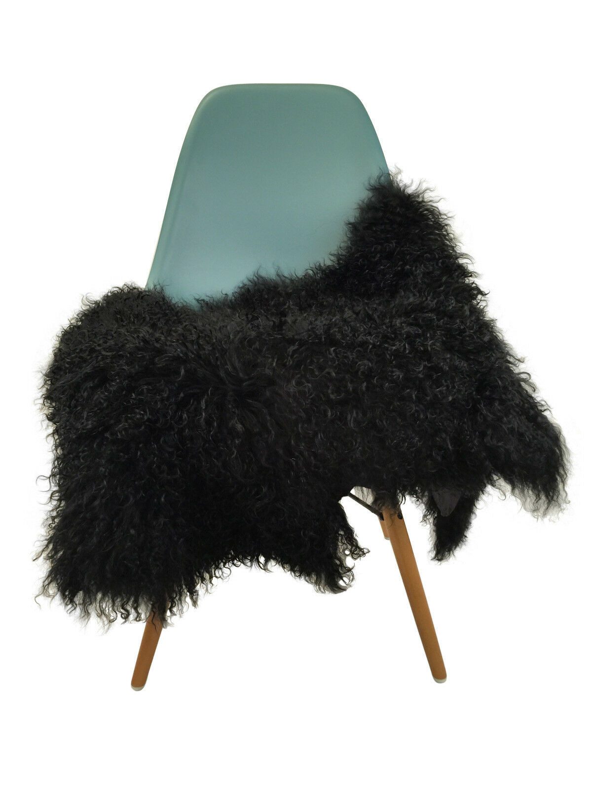 Fellteppich Premium Tibet Schaffell Mongolian Schwarz 90-100 cm, weich & langlebig