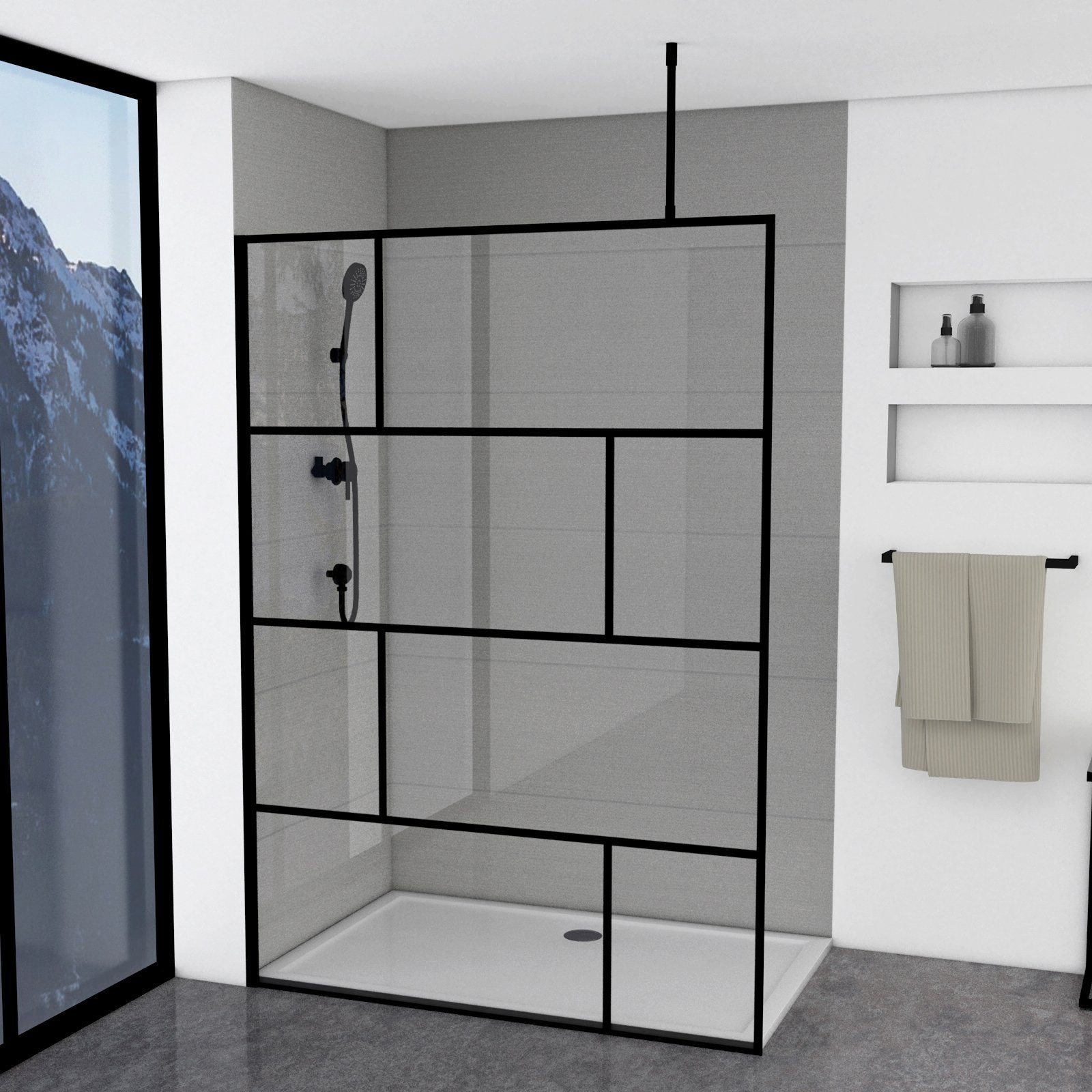 Marwell Walk-in-Dusche Bricks, Einscheibensicherheitsglas, (2 tlg), günstig online kaufen