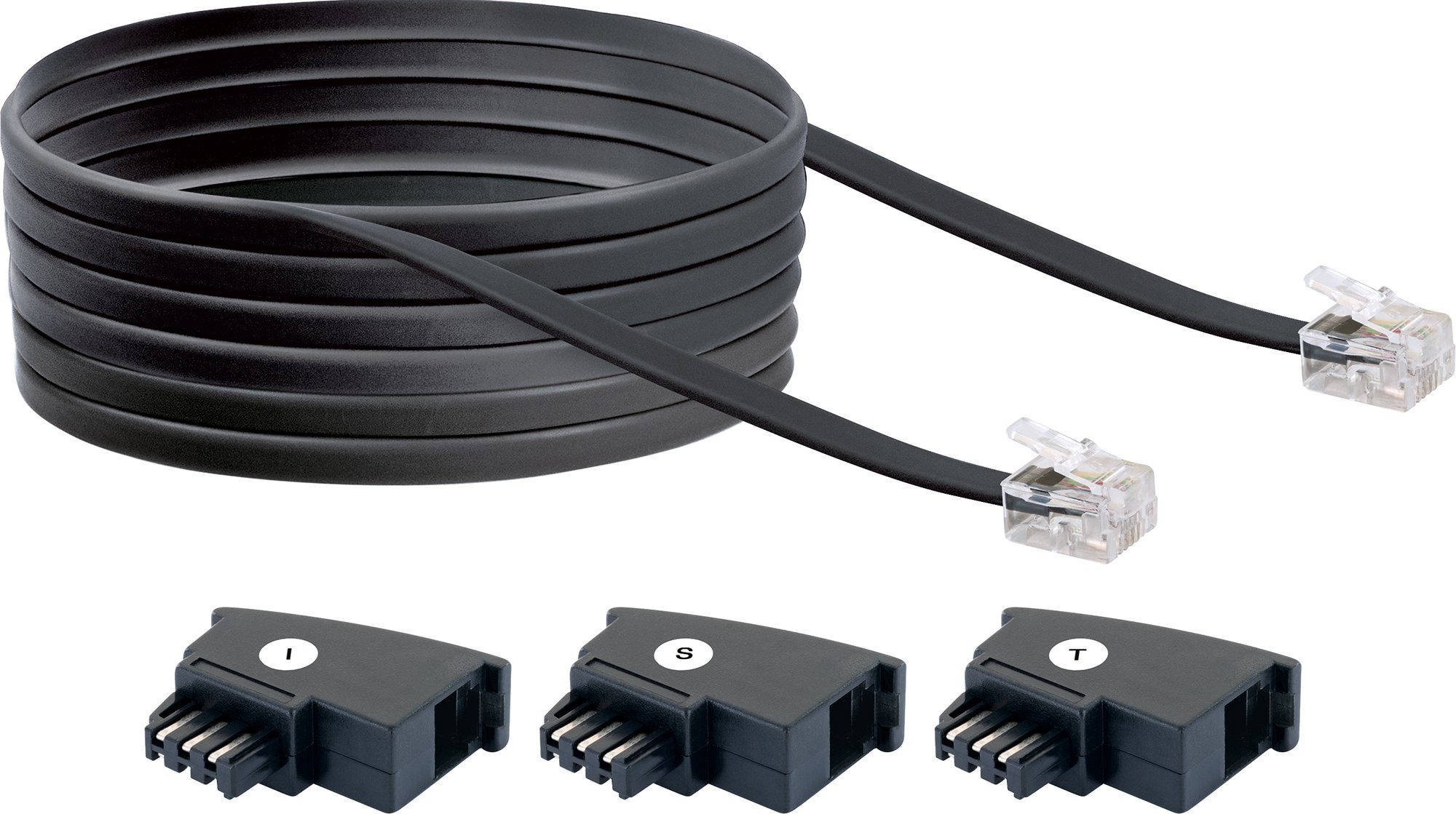 Schwaiger TAL6310 533 Telefonkabel, TAE-F Stecker, RJ11 Stecker, (1000 cm) – Bild 2 von 5