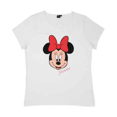 United Labels® T-Shirt Disney Minnie Mouse T-Shirt für Damen Weiß