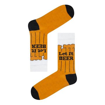 AlterSocks Freizeitsocken Lustige Socken Bier Socken Damen & Herren Unisex Größe 36 – 45 (1 Paar)