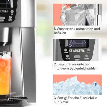 Klarstein Eiswürfelmaschine Ice Volcano 2G, Eiswürfelmaschine Eiswürfelbereiter Ice Cube Maker Eiswürfel Automat