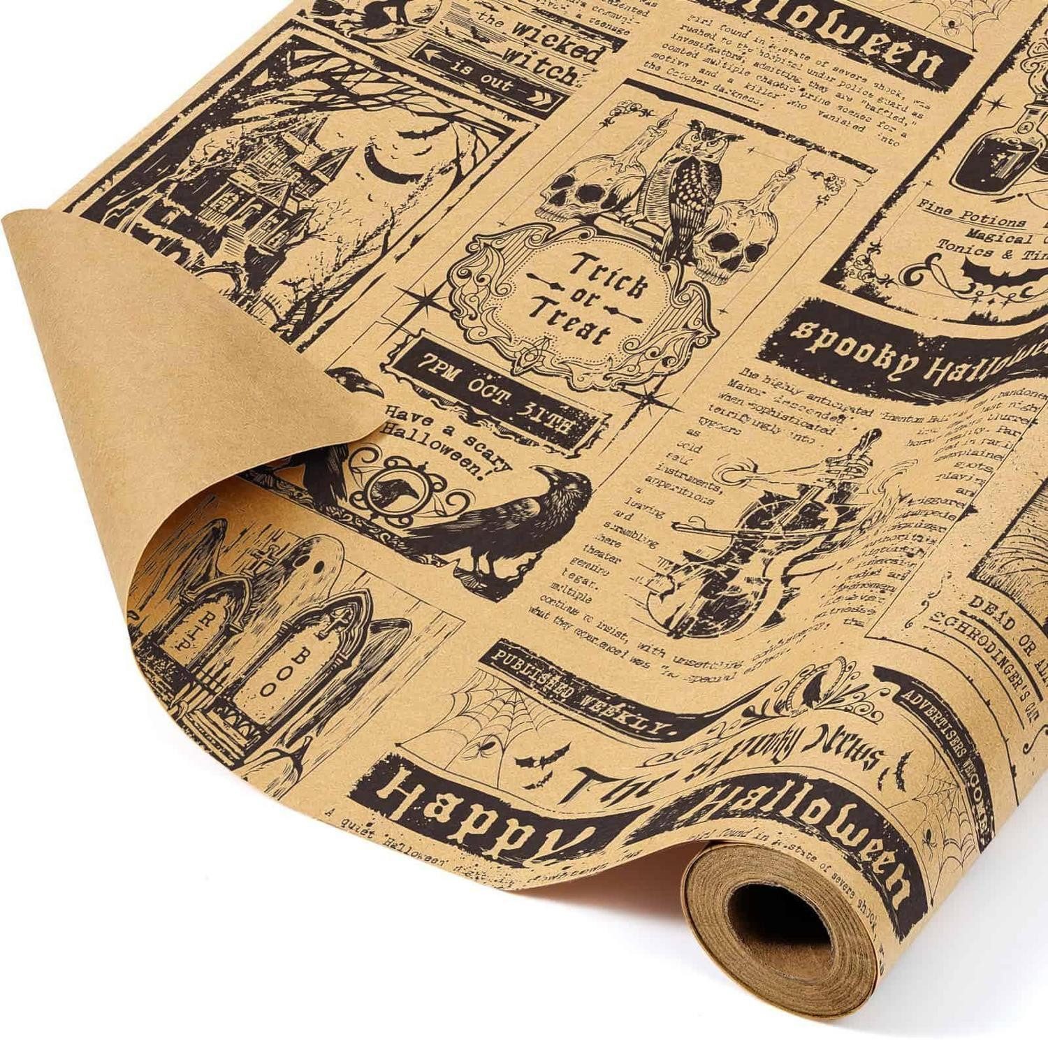 LuxusKollektion Geschenkpapier Geschenkpapier Zeitung Gothic 02 43cm x 10m