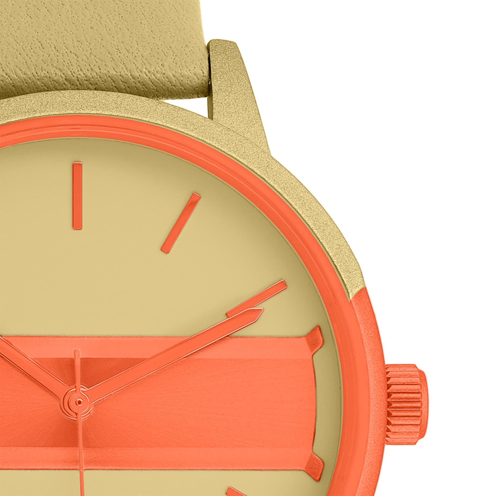 OOZOO Quarzuhr Oozoo Damen Armbanduhr olivgrün Analog, (Analoguhr), Damenuhr rund, groß (ca. 42mm) Lederarmband, Casual-Style