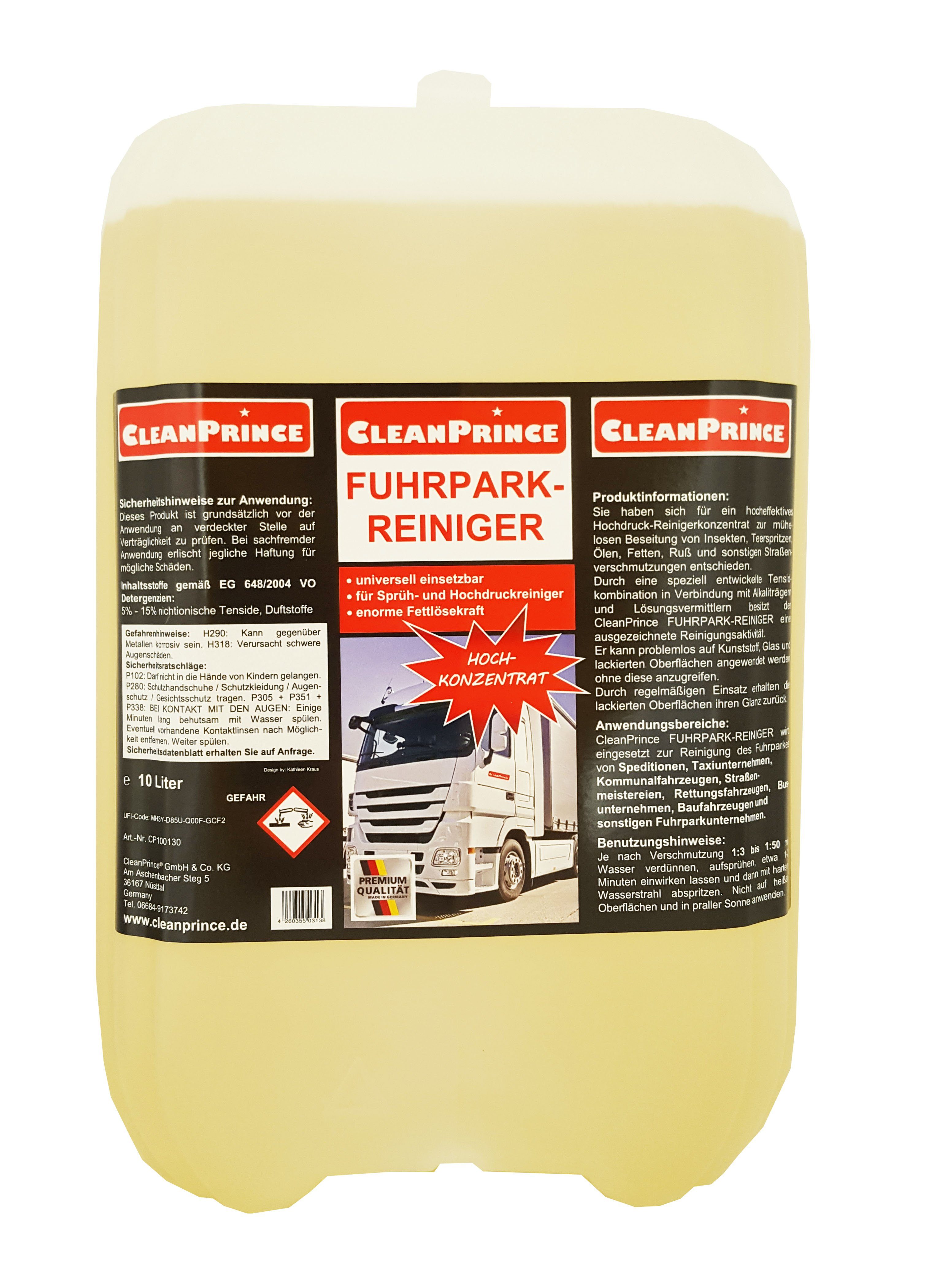 (Hochdruckreinigerkonzentrat) CleanPrince Liter Autoshampoo Fuhrparkreiniger Konzentrat 10