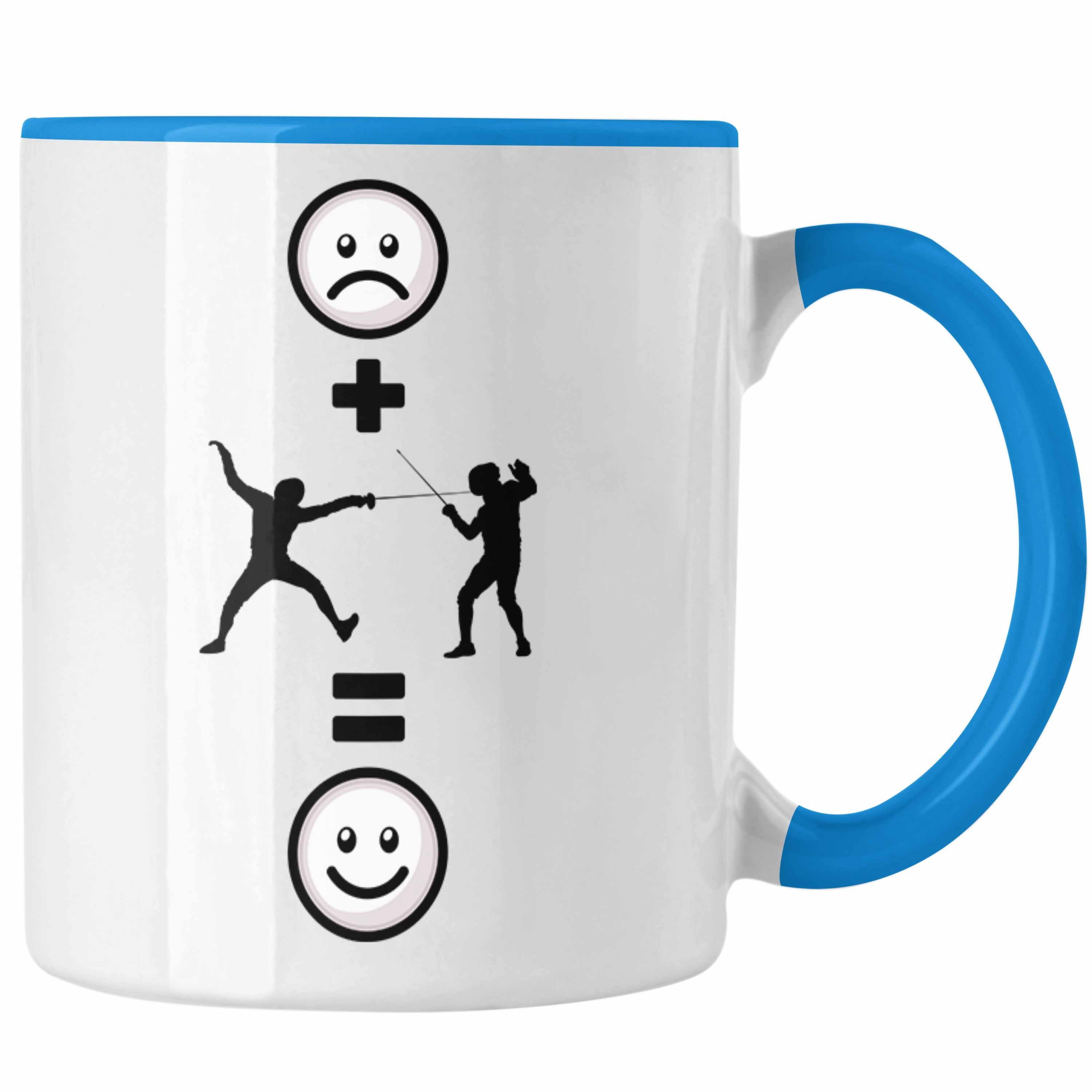 Blau :(fechten) Trendation Tasse Fechten Lustige Tasse für Geschenk Fechter Geschenk