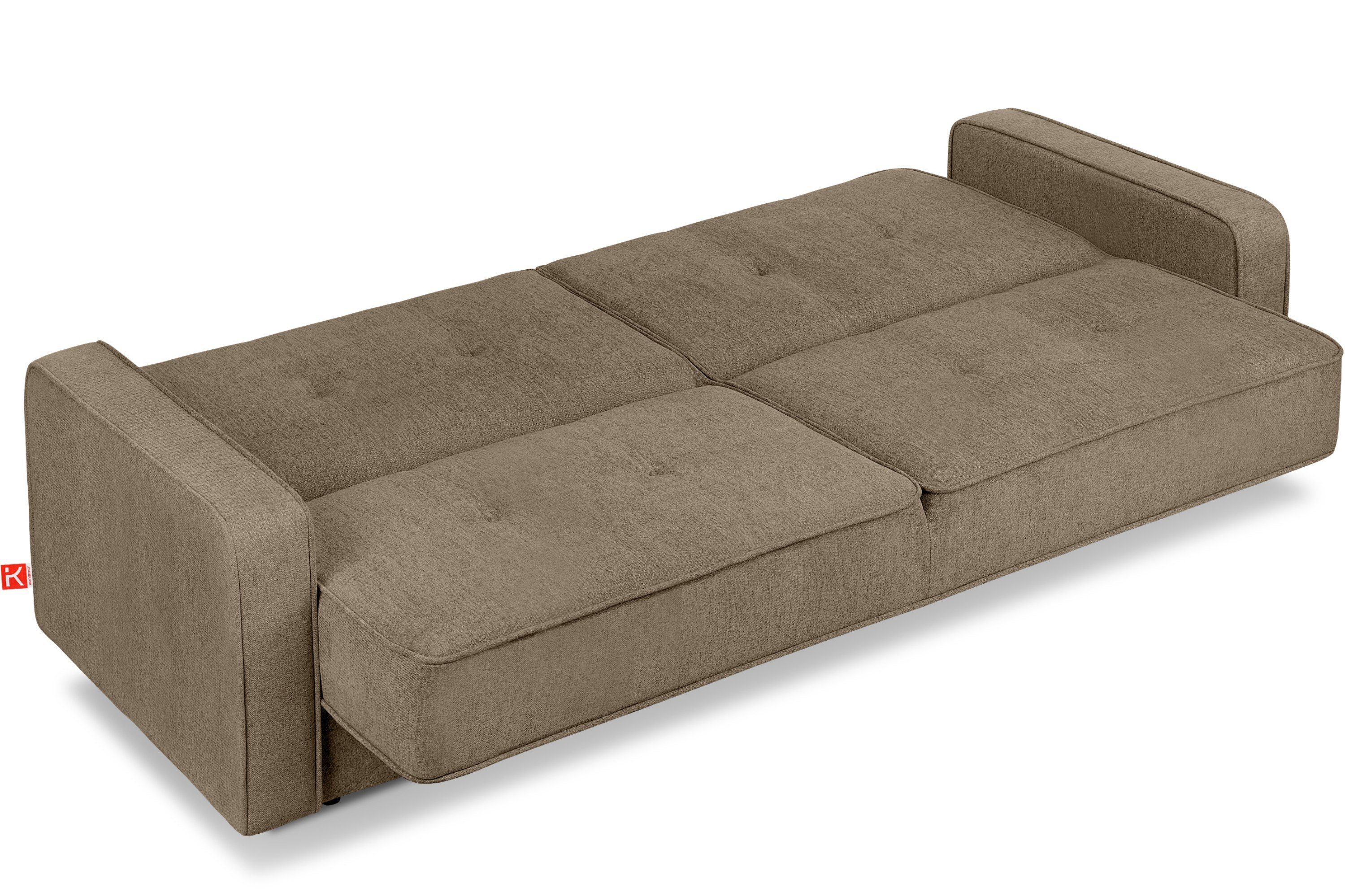 Konsimo Schlafsofa ORIO Sofa Schlaffunktion mit mit 3 Wellenunterfederung, 219x90cm, Liegefläche: Personen