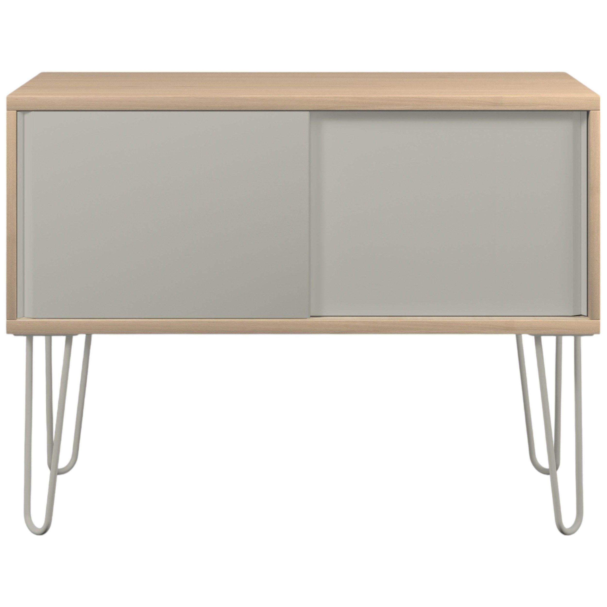 Bisley Sideboard Multirange Sideboard, in Eiche/Lichtgrau - Maße: H 75 x B 100 x T 45 cm