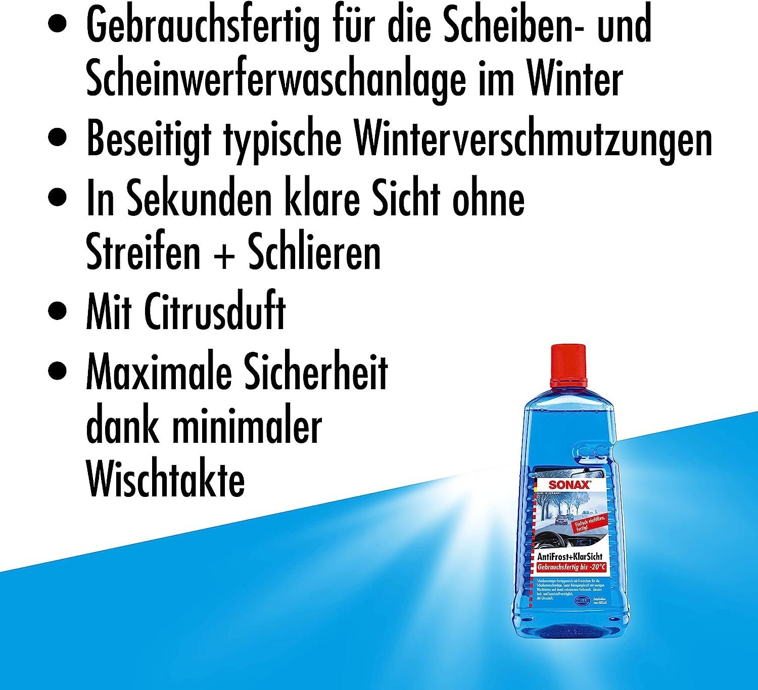 Sonax AntiFrost + ClearView ready-to-use down to -20°C 2 L car cleaning agent