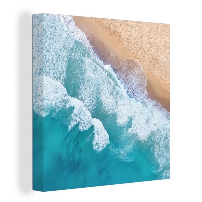 OneMillionCanvasses® Leinwandbild Meer - Wasser - Schaum (1 St) Leinwand Bilder für Wohnzimmer Schlafzimmer