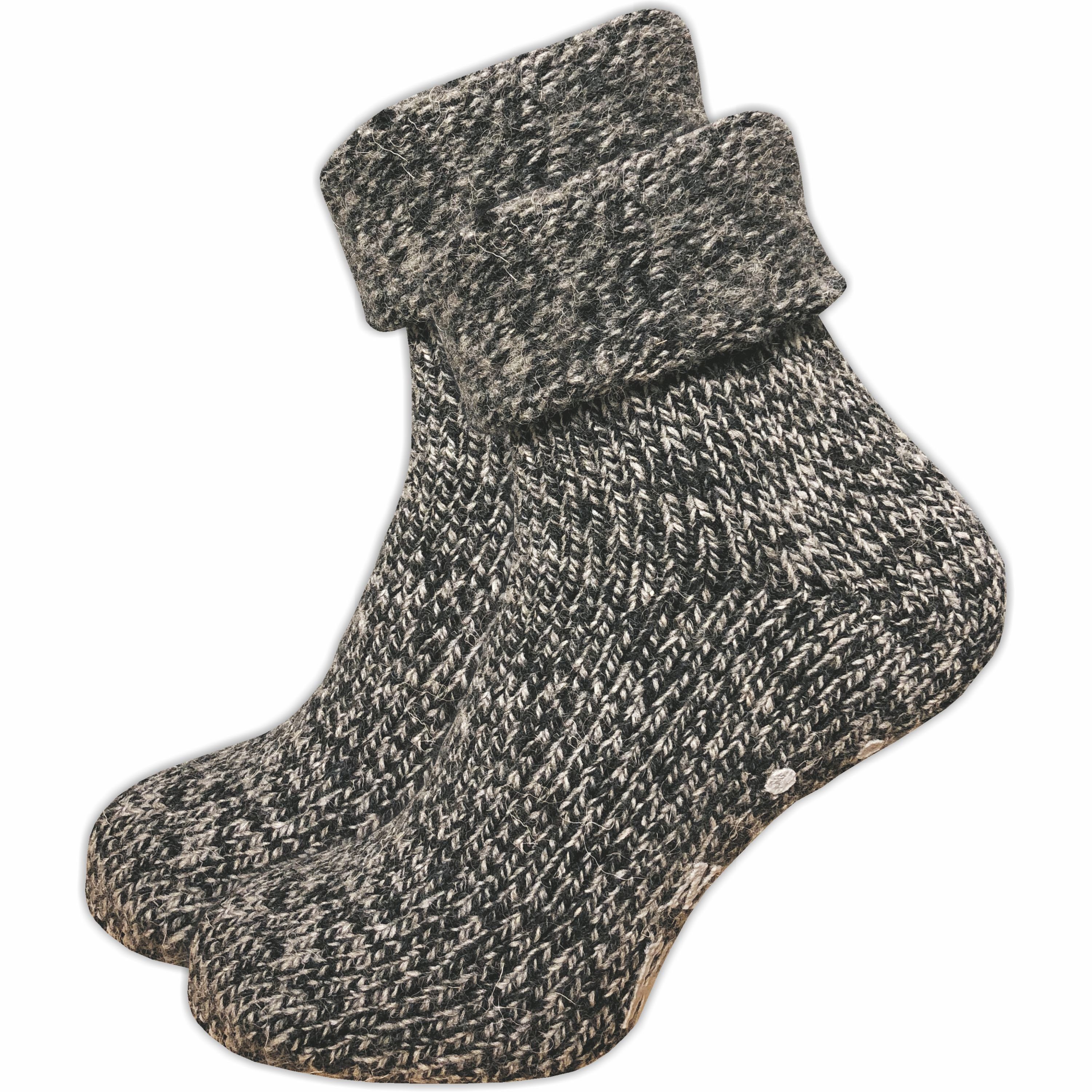 GAWILO ABS-Socken für Damen - Rutschfeste Hausschuhsocken - extra weich & mit Noppen (1 Paar) kuschelige & warme Wolle hilft gegen kalte Füße dunkelgrau