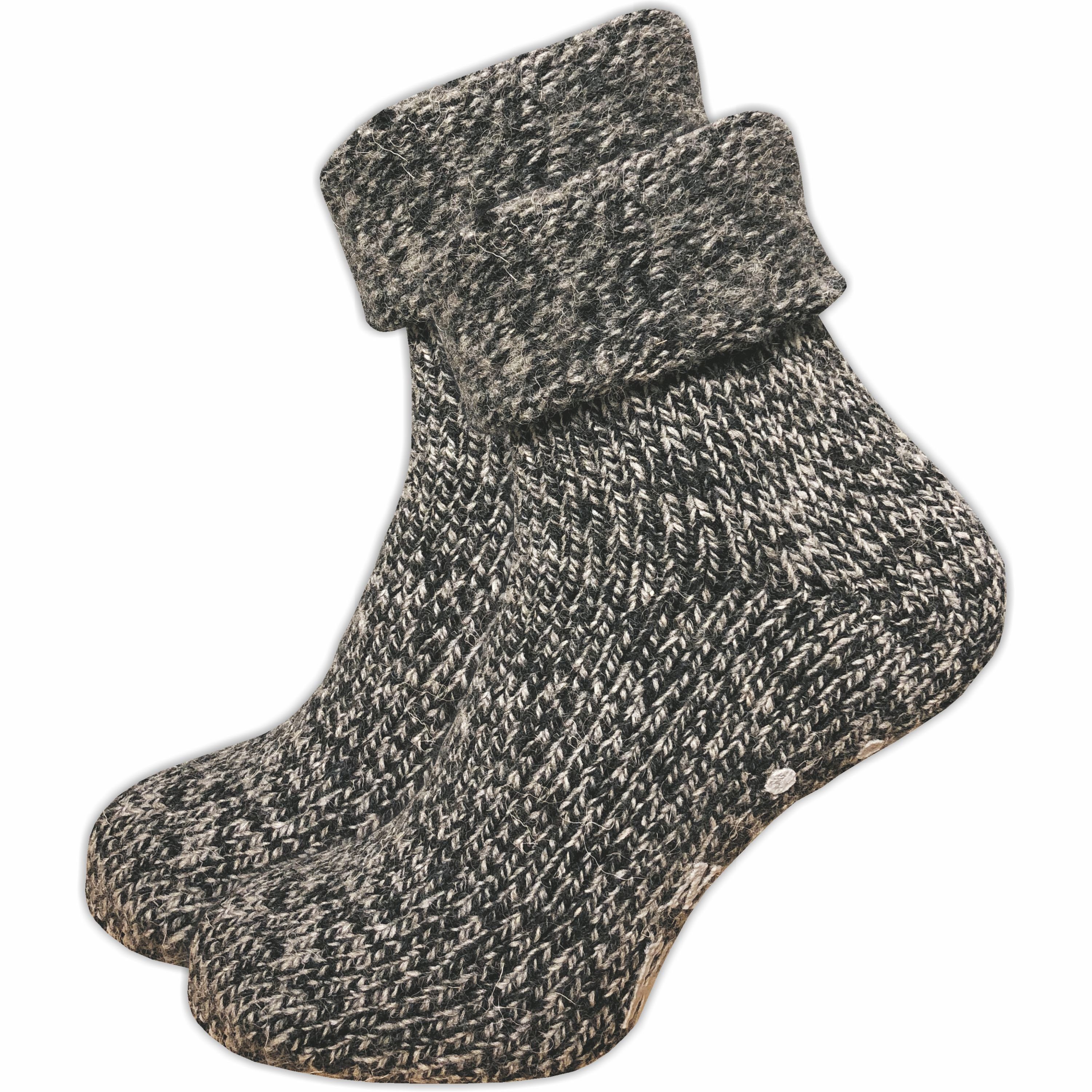 GAWILO ABS-Socken für Damen - Rutschfeste Haussocken mit Noppen - Dicke, warme Wolle (1 Paar) Warme Kuschelsocken aus Wolle helfen gegen kalte Füße - Stoppersocken