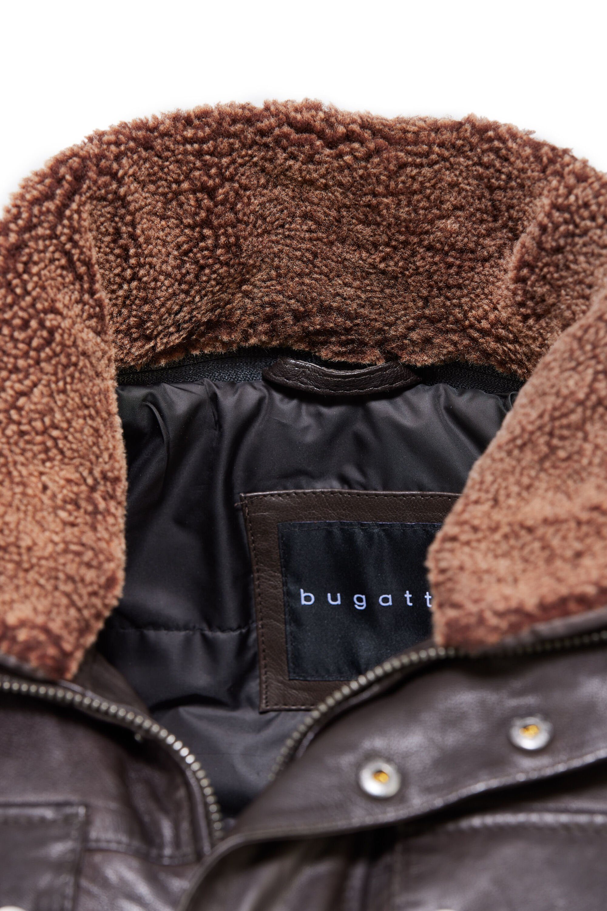 bugatti Lederjacke BUMARCELLO (1-St) mit weichem Stehkragen