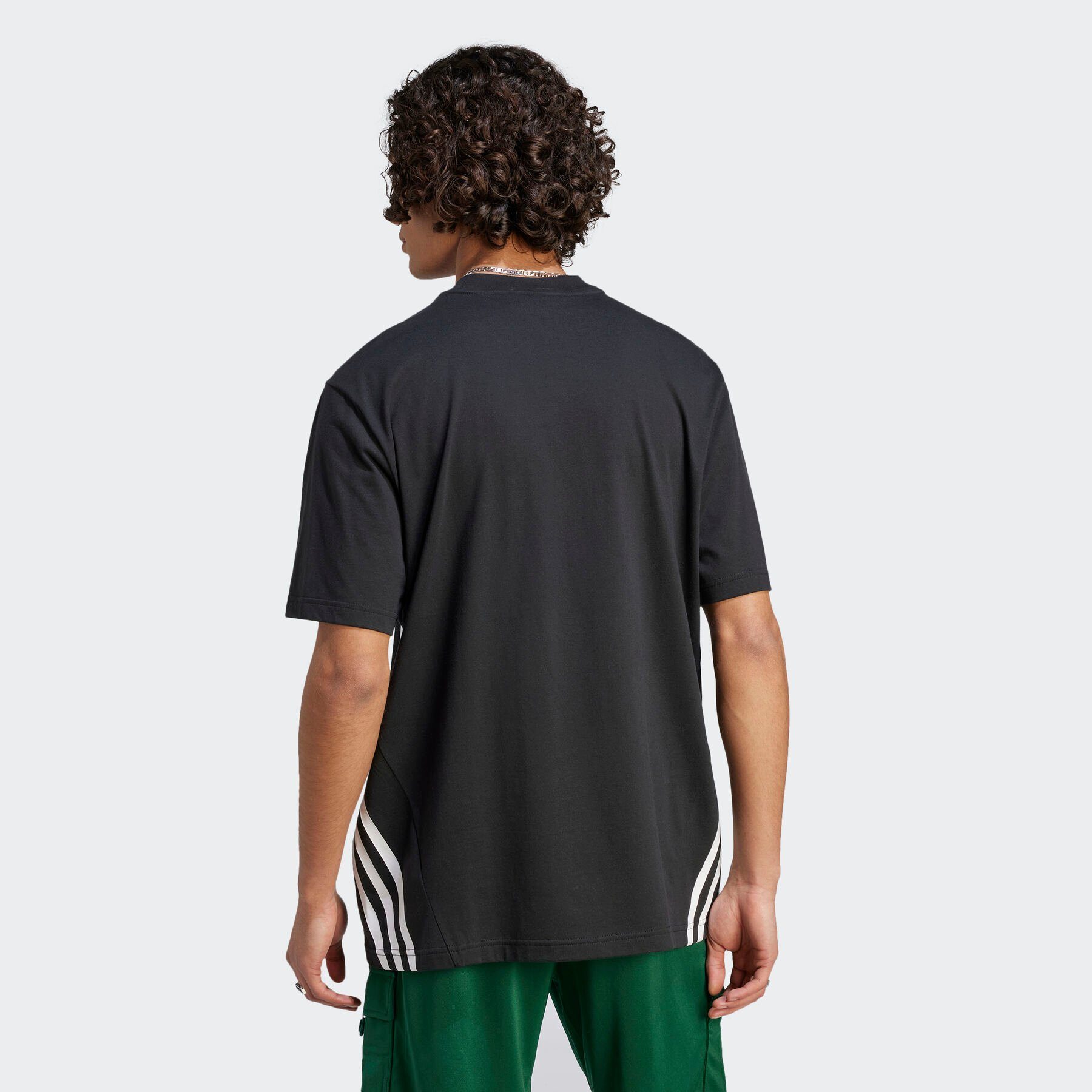 adidas Sportswear T-Shirt ICONS / FUTURE 3-STREIFEN White Black