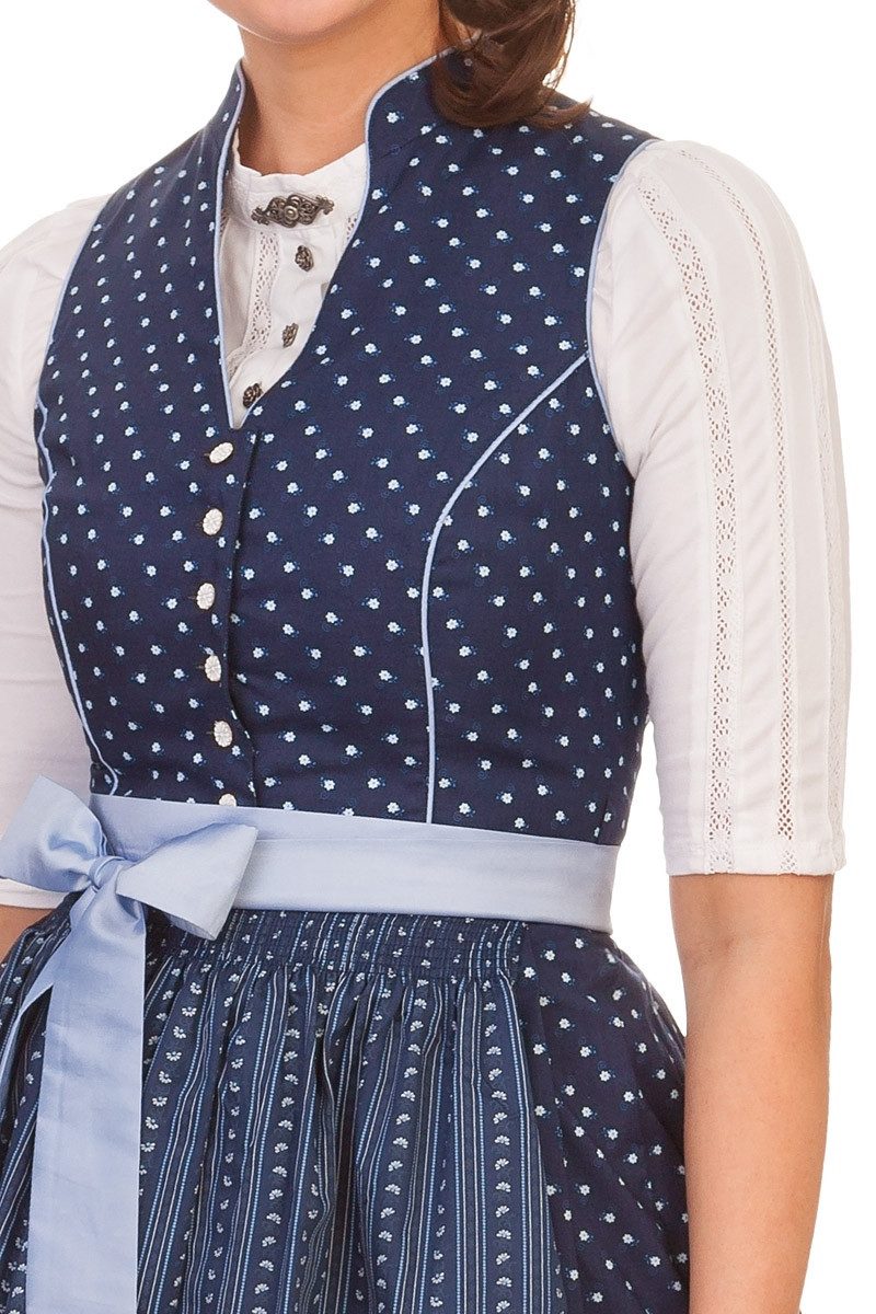 Alpenfee Tracht Dirndl Retro Dirndl 2tlg. - WALDI - dunkelblau