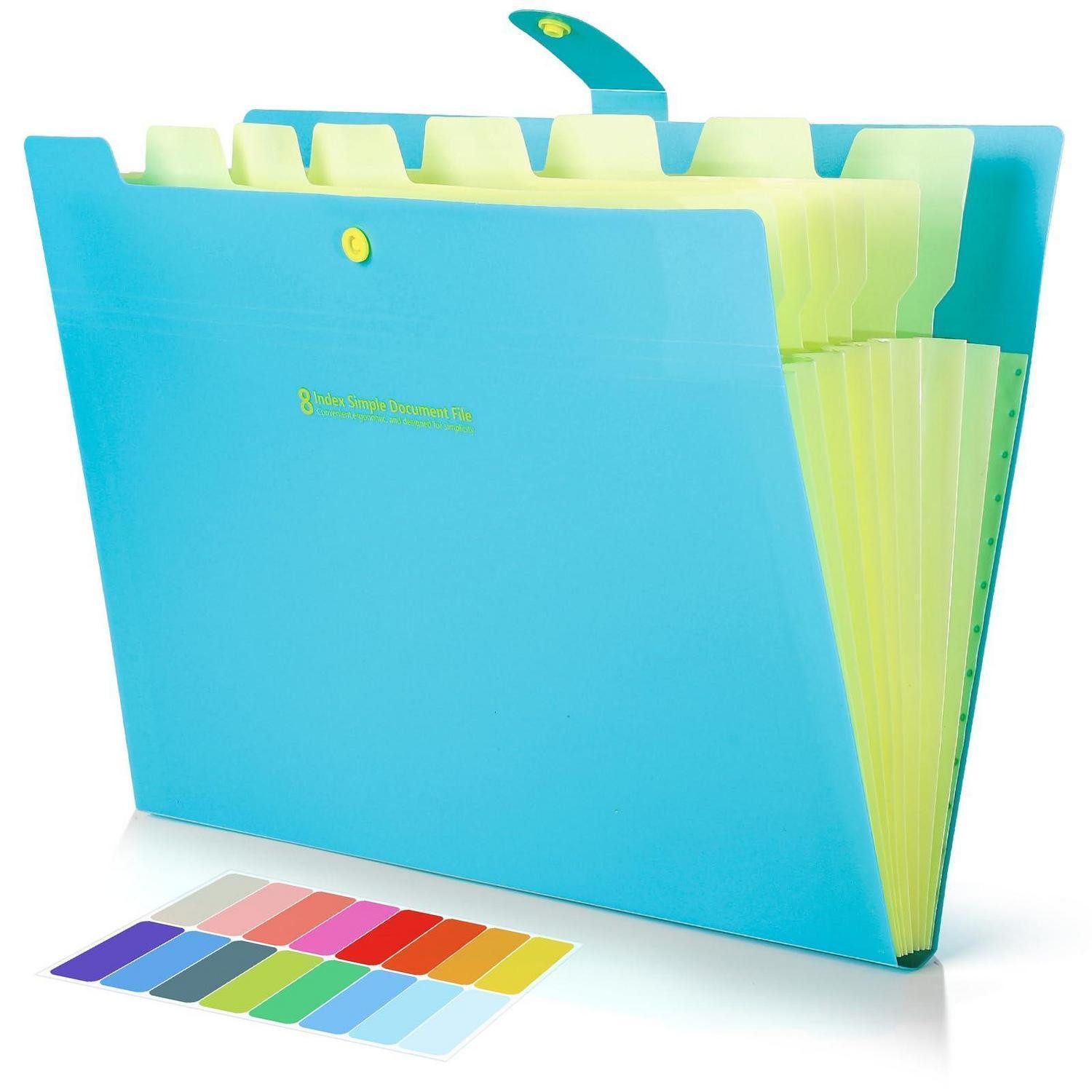 LuxusKollektion Fächermappe Fächermappe A4 8 Fächer Schwarz/Pink Wasserdicht (1-St)