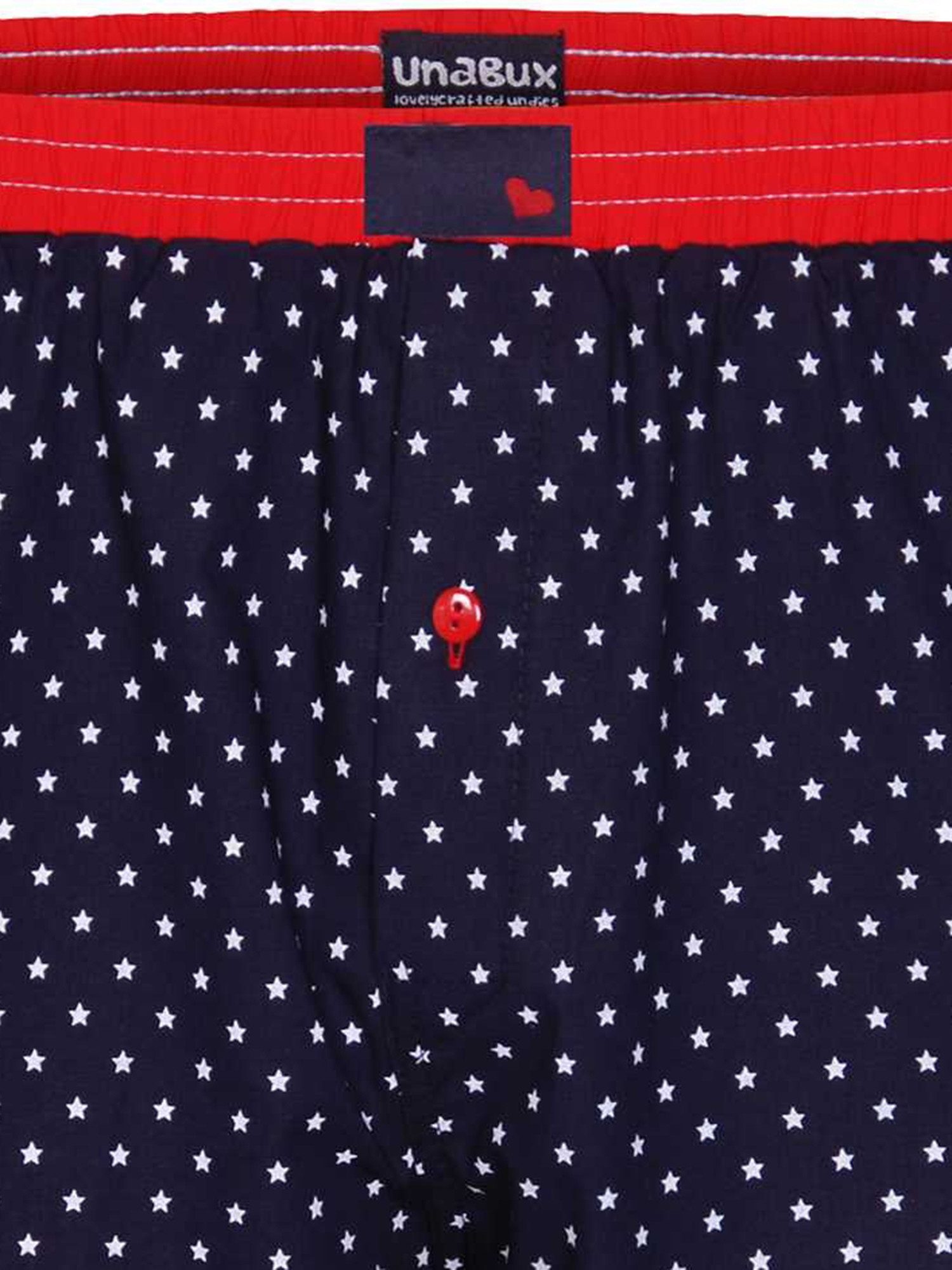 Unabux Boxershorts Dunkelblau mit Motiv günstig online kaufen