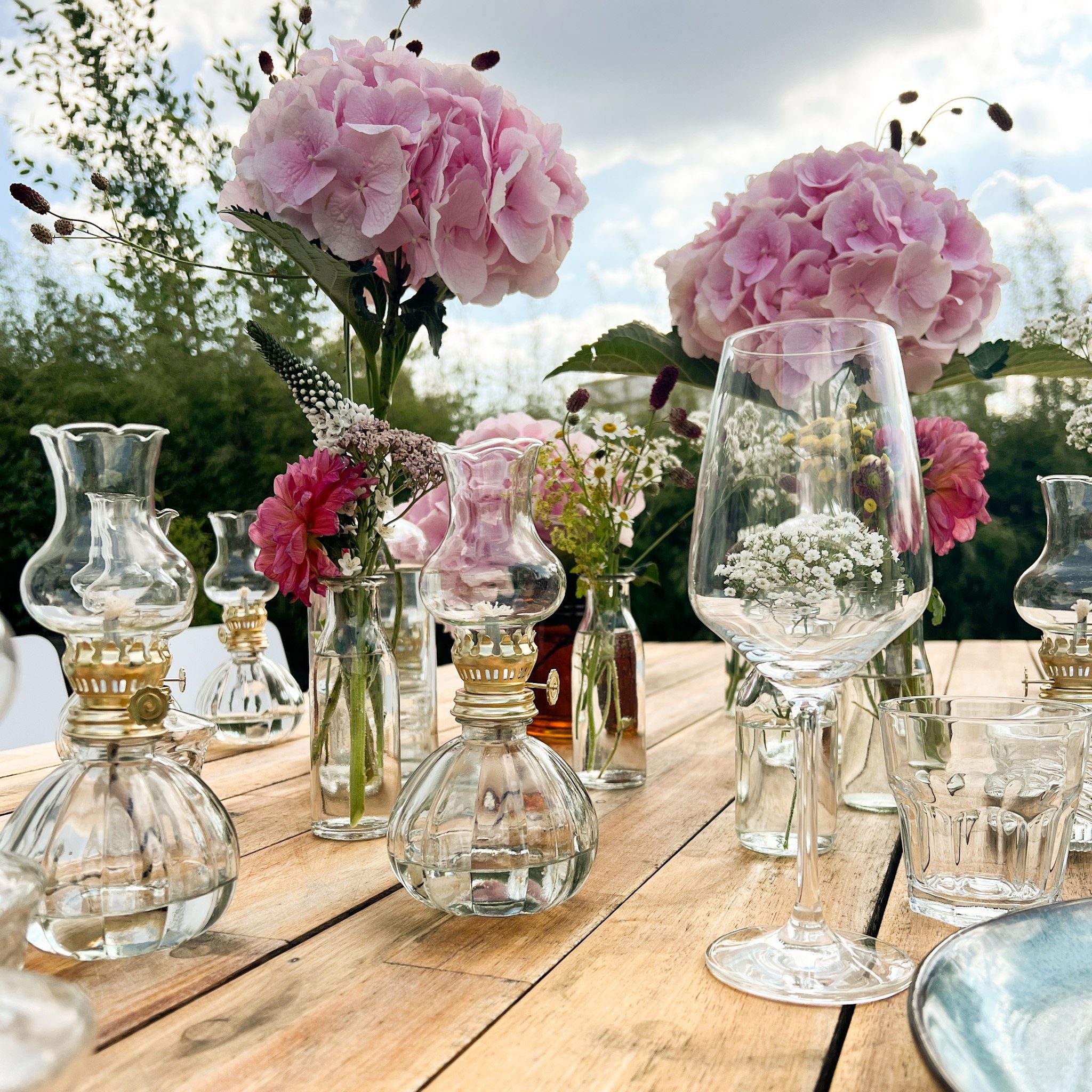 Innen- und ROSA, Windlicht perfekt Öllampe für shopandmarry Außenbereich den