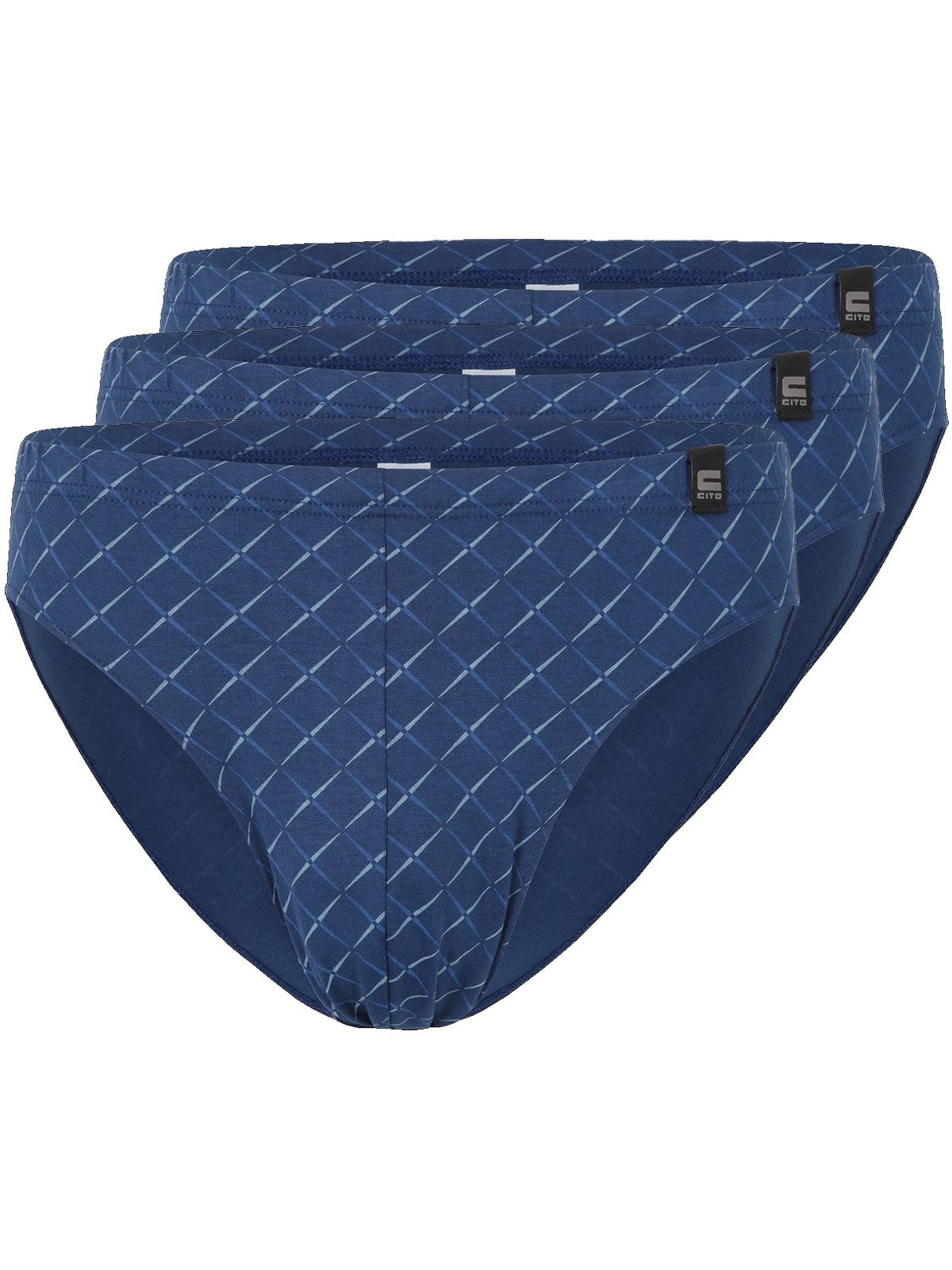 CiTO Slip 3er Pack Herren Slip Alloverdruck MicroModal (Packung, 3-St)