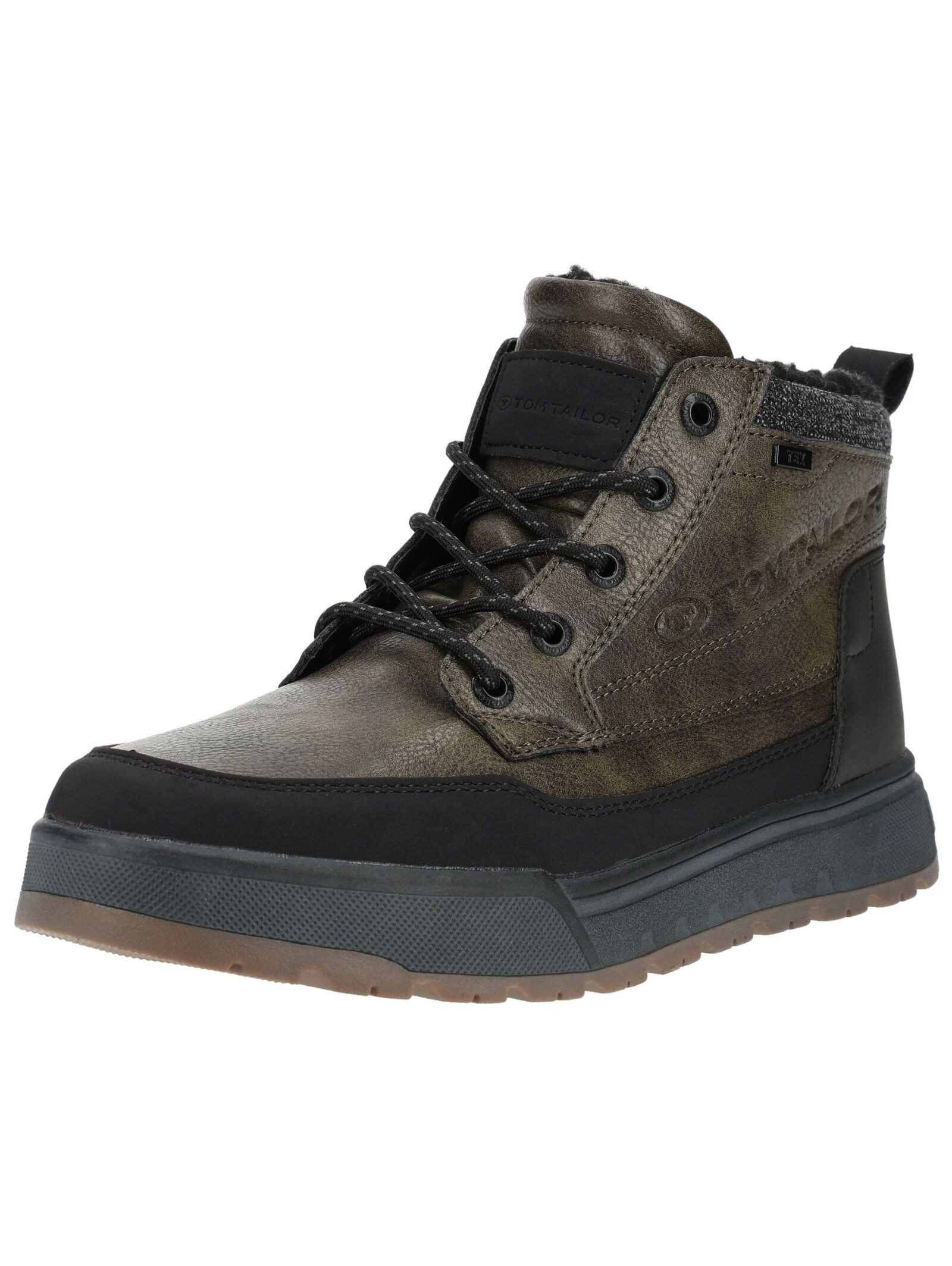 TOM TAILOR Stiefelette Lederimitat/Textil . Schnürstiefelette