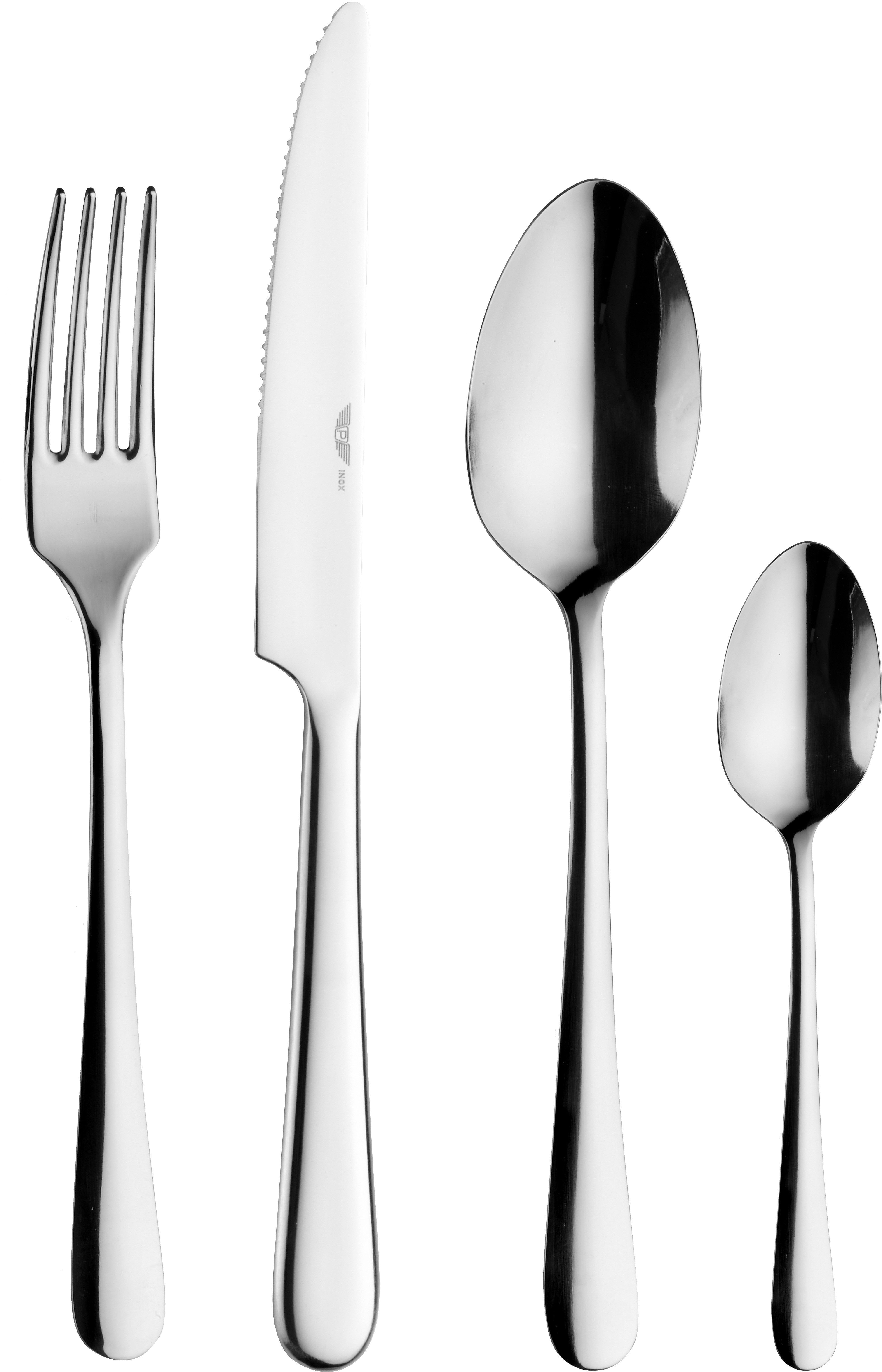 PINTINOX Besteck-Set EAT (16-tlg), 4 Personen, Edelstahl 18/10, in moderner und zeitloser Formgebung