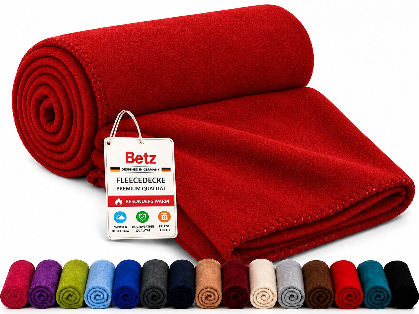 Wohndecke Betz Fleecedecke 130x170 cm 180g/m² – Weiche Wohndecke & Kuscheldecke, Betz, Leicht, wärmend & pflegeleicht