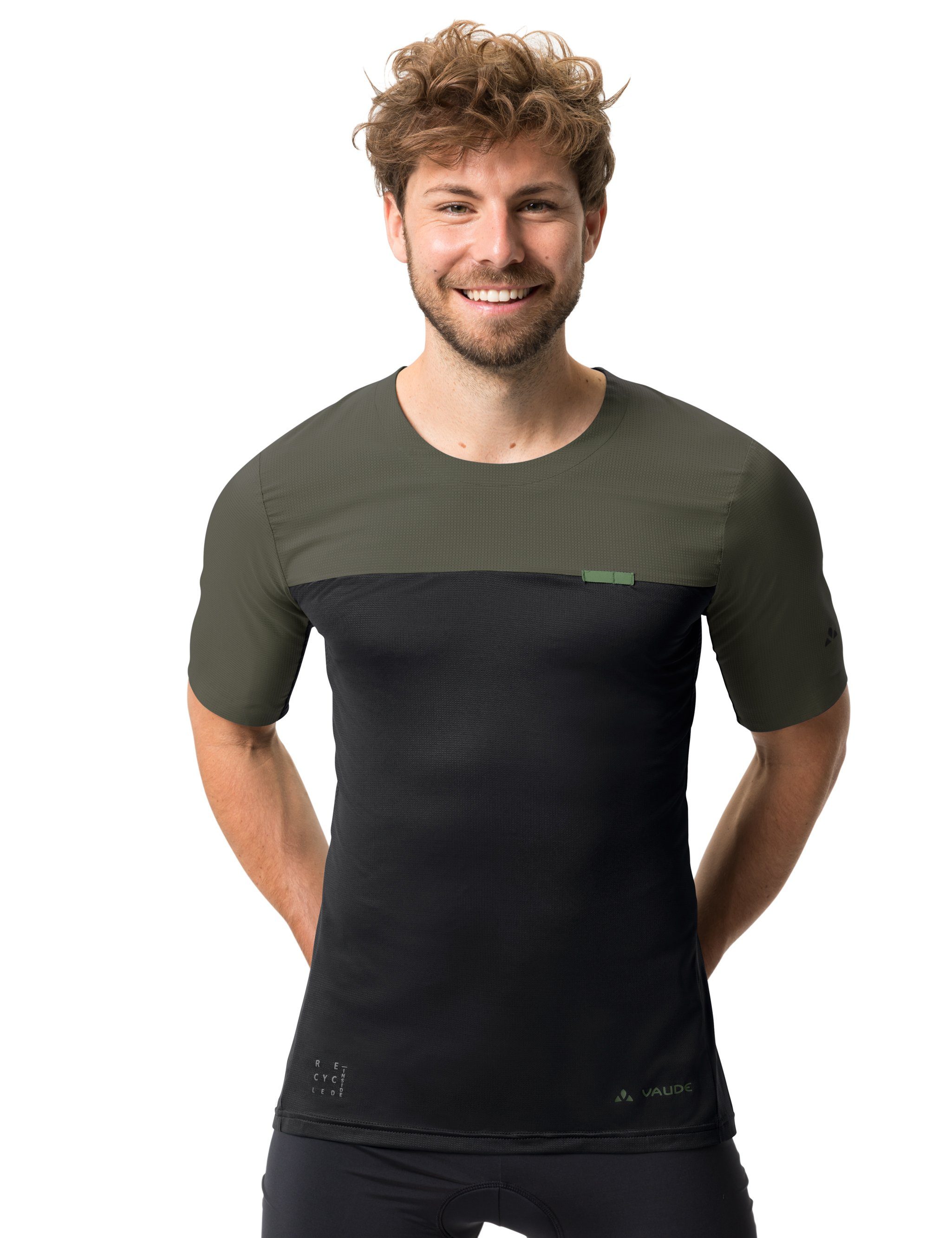 black Grüner Men's Knopf T-Shirt (1-tlg) Shirt II Kuro VAUDE