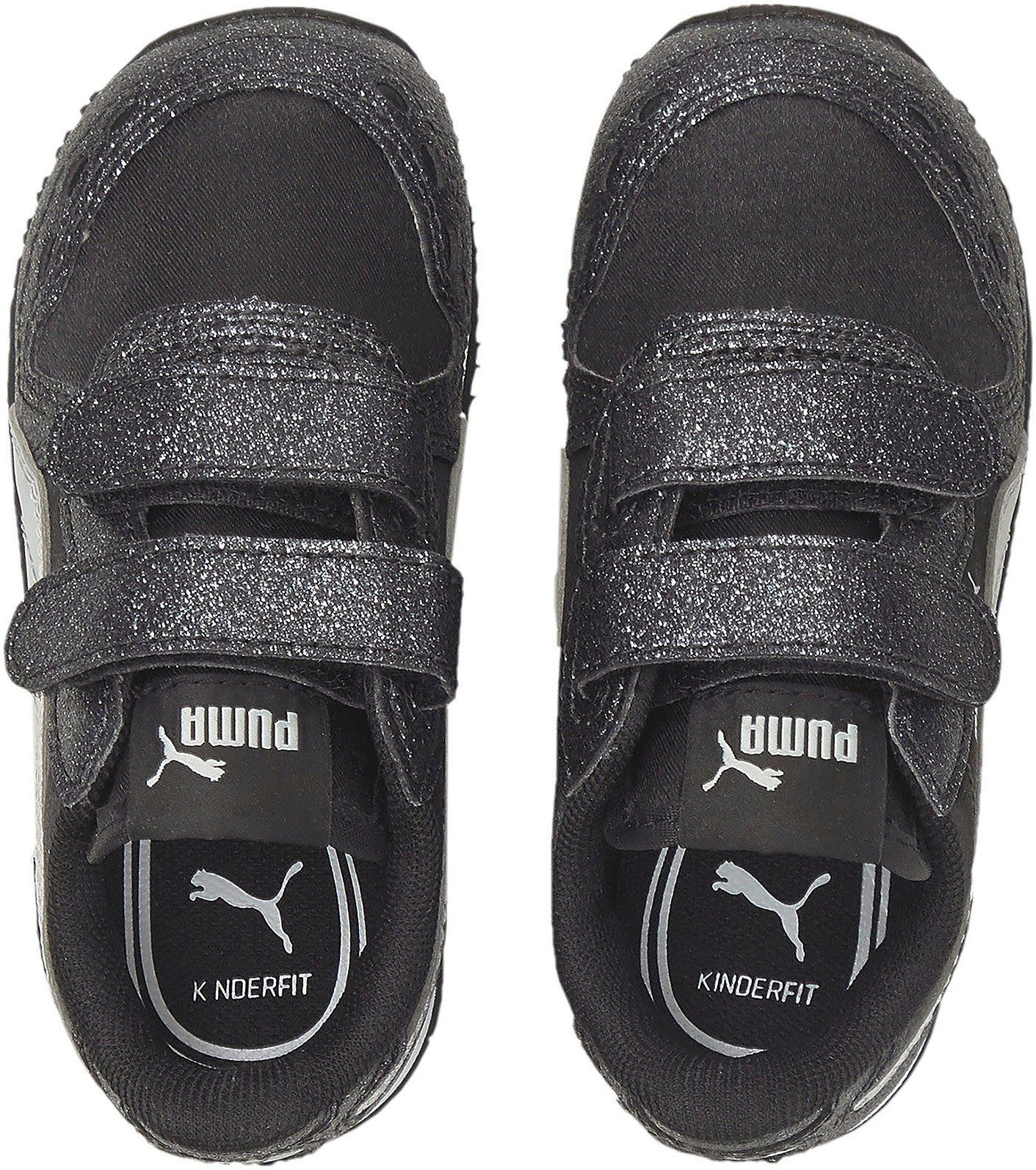 Silver-Puma Black-Puma Puma Klettverschluss Sneaker mit PUMA CABANA RACER Silver INF V GLITZ