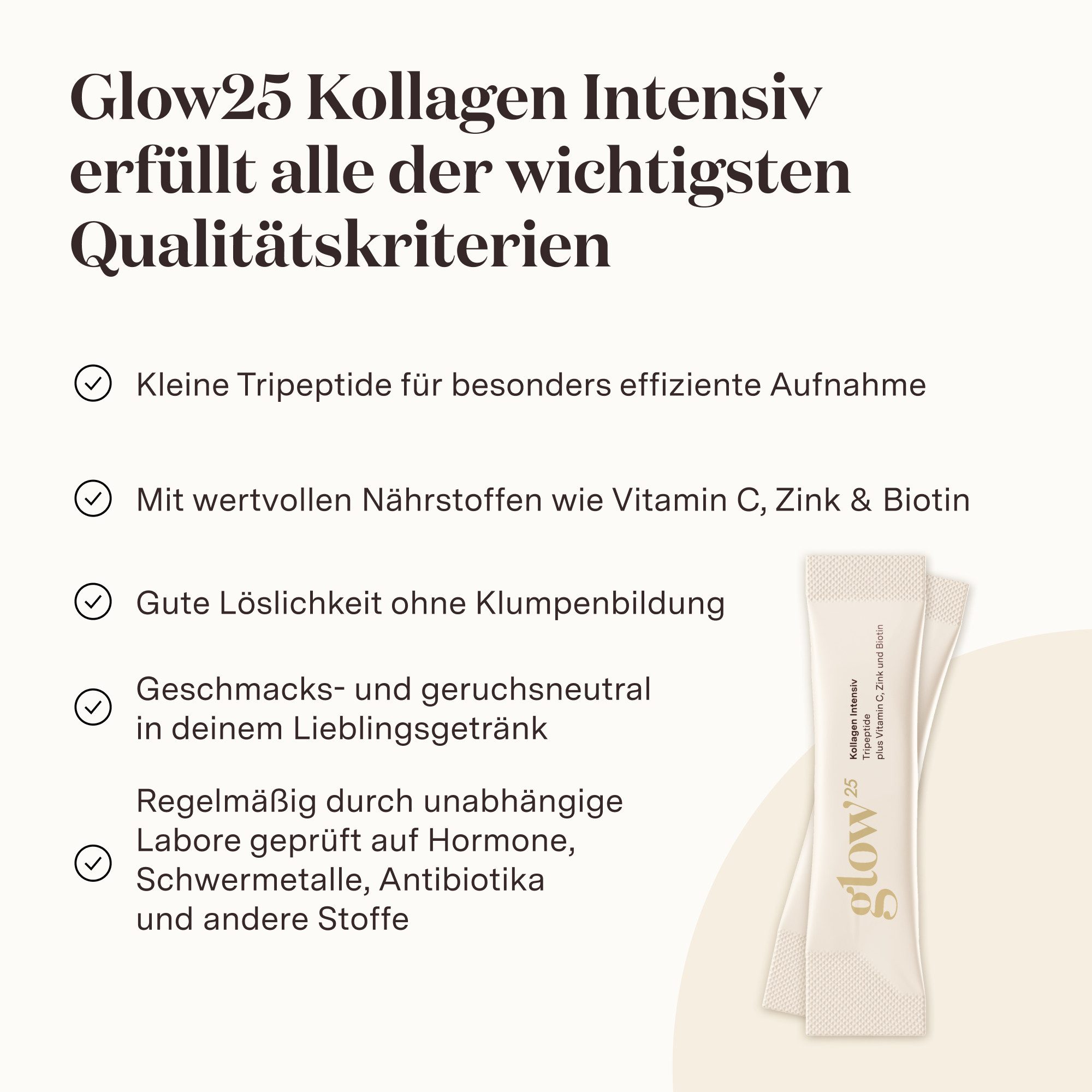 Glow25 Glow25® Kollagen Intensiv [30 Sticks] Pulver, 75 g