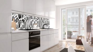 Stickerprofis Küchenrückwand LETTERS, (Premium), 1,5mm, selbstklebend, hält auf besonders vielen Öberflächen