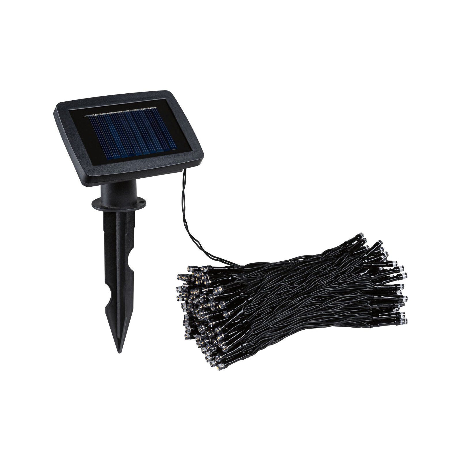 Paulmann LED Gartenstrahler Solar Lichterkette Aurinka IP44 3000K 0lm/m Schwarz, LED fest integriert, Warmweiß – Bild 4 von 5