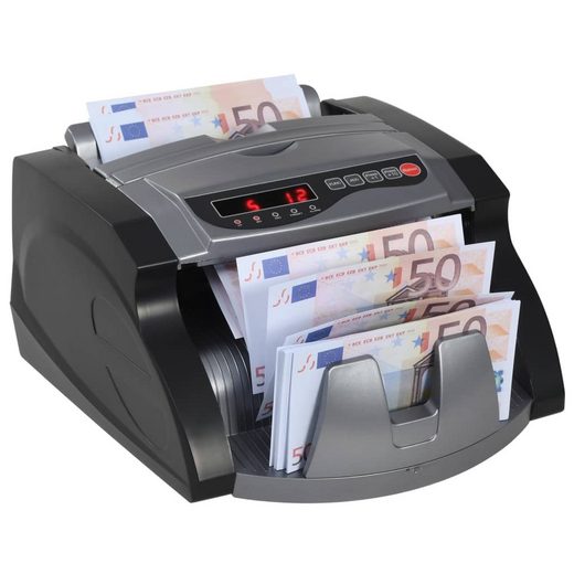 vidaXL Banknotenzähler »vidaXL Geldzählmaschine für Banknoten und Geldscheine Schwarz und Grau«