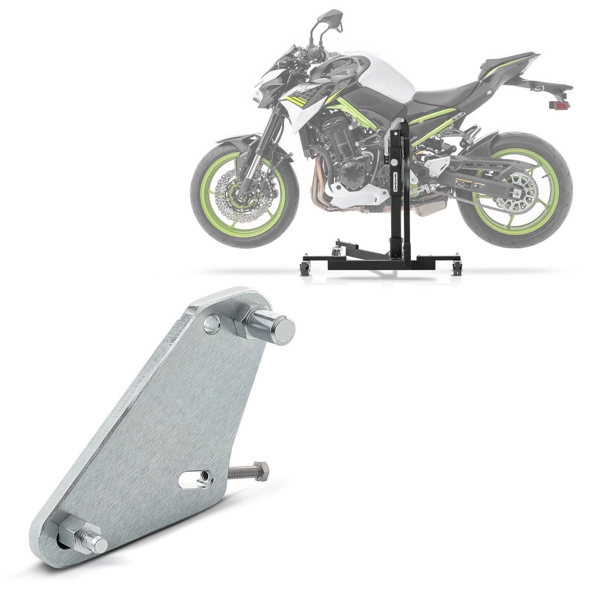 ConStands Motorradheber Adapterplatte für # Power Classic / Evo für Kawasaki Z 900 17-26