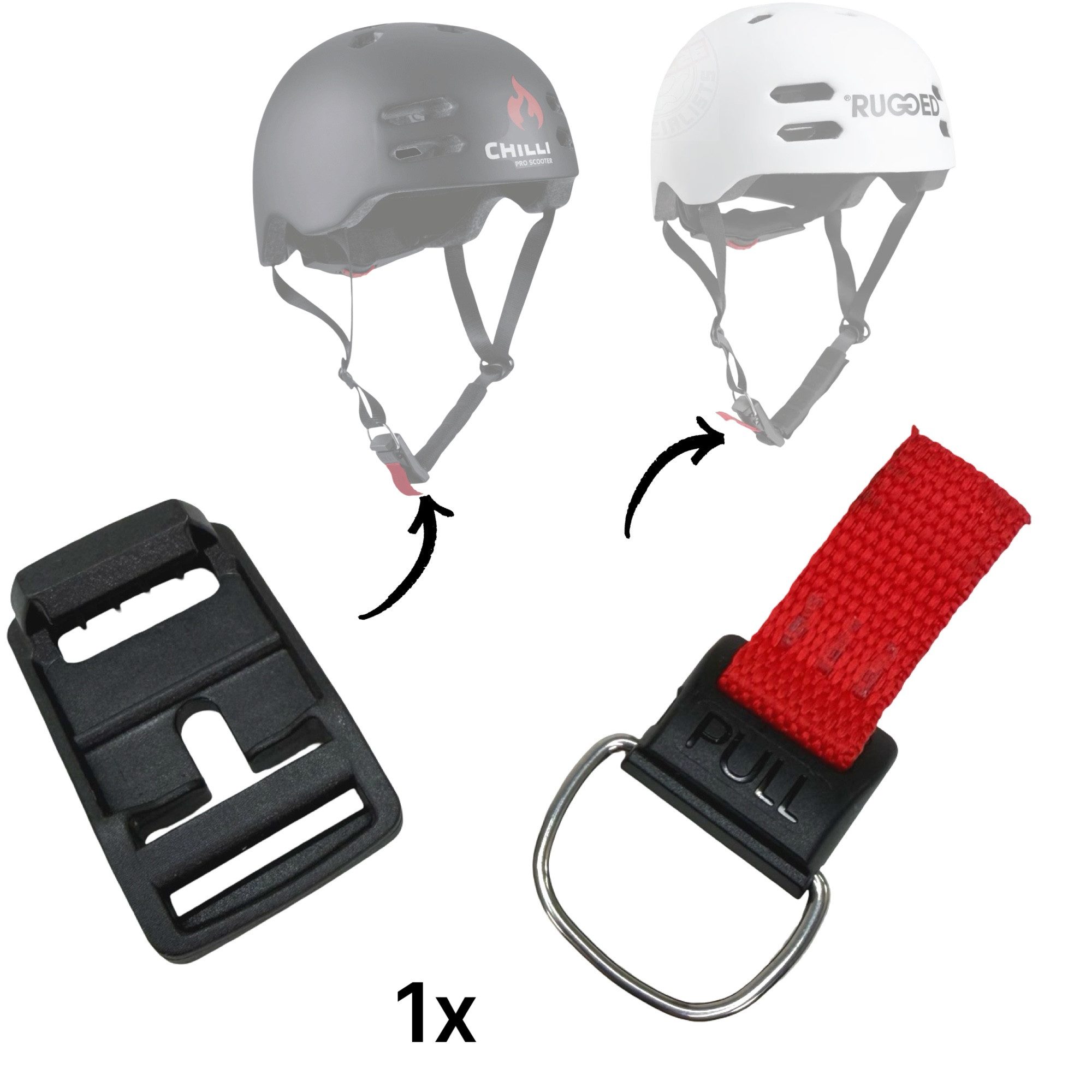 Stuntscooter Chilli / Rugged Stunt-Scooter Helm Ersatz Magnet Kinnverschluss