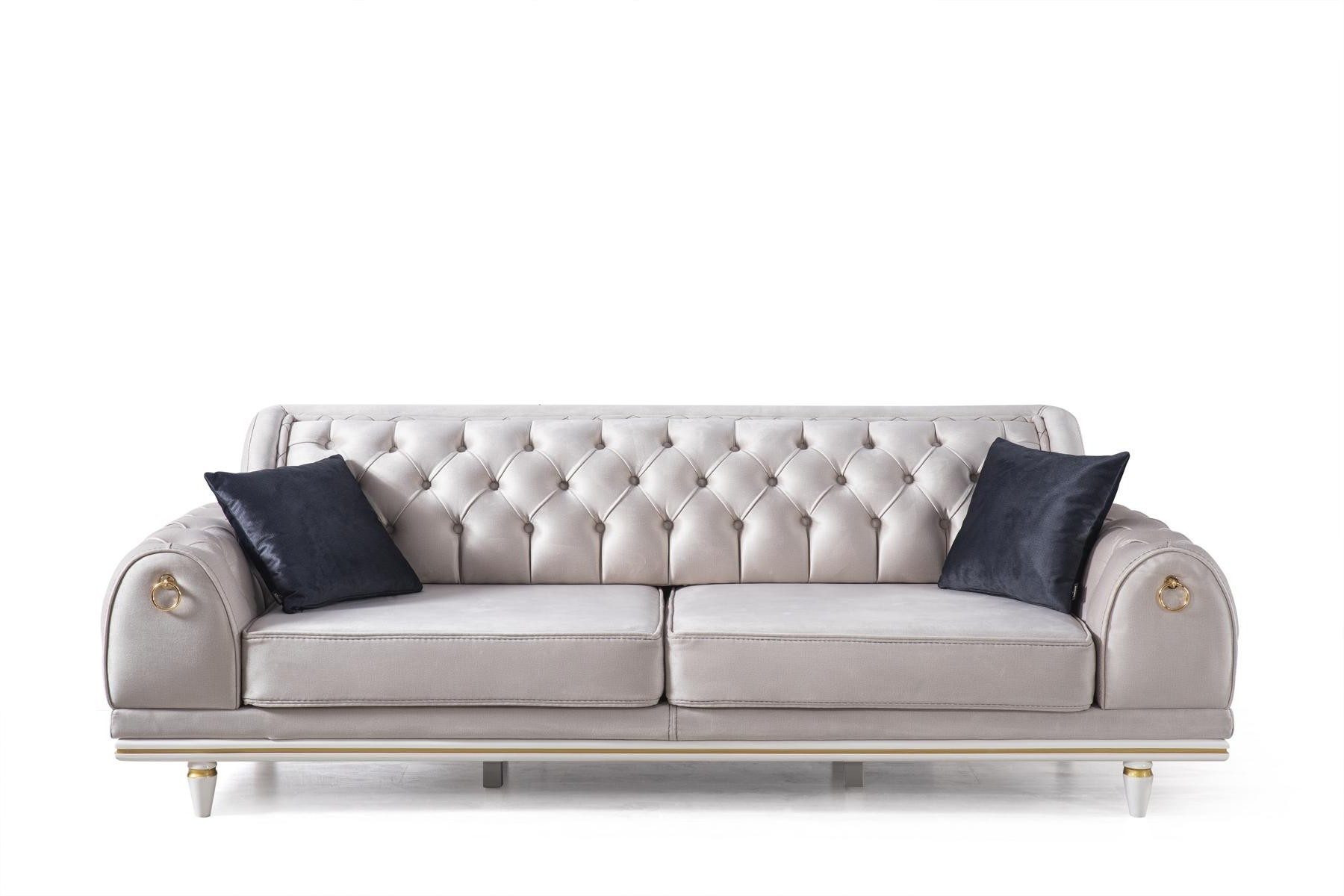 Chesterfield-Sofa XLMOEBEL Chesterfield Sofa mit hochwertigem Polyesterbezug