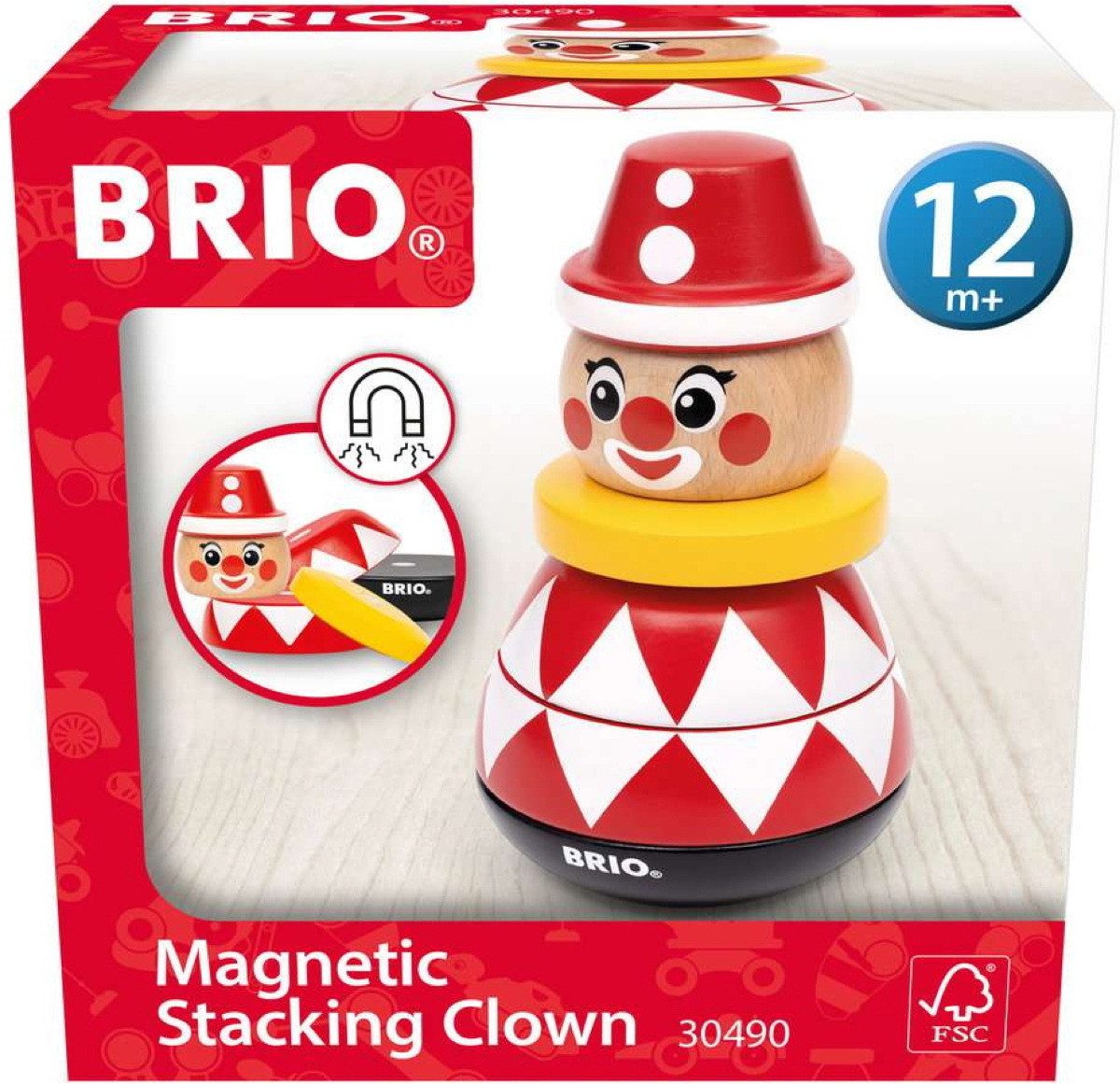 BRIO® Stapelspielzeug Kleinkindwelt Motorikspielzeug Magnetischer Stapelclown 5 Teile 30490