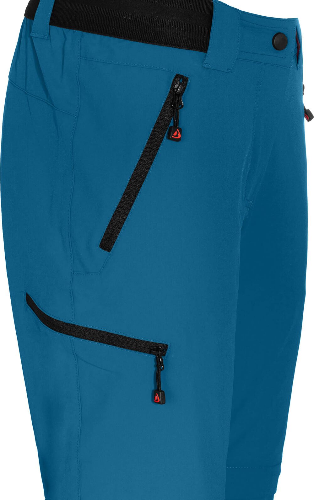 Bergson Outdoorhose VIDAA COMFORT Zipp Off (slim) Damen Wanderhose, leicht strapazierfähig, Kurzgrößen, Saphir blau