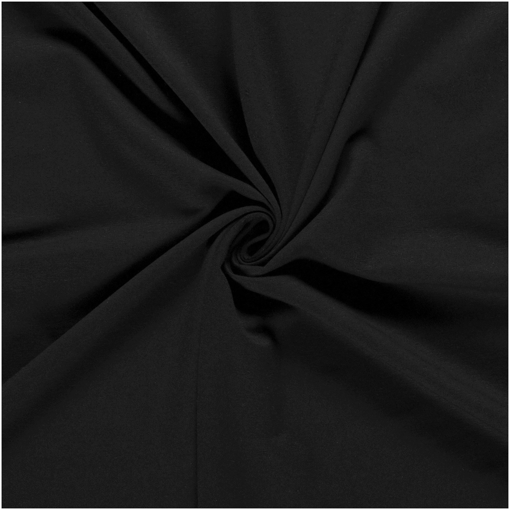 maDDma Stoff French Terry 0,5m Elasthan Baumwollstoff Meterware 150cm DIY Uni Nähen, 069 - schwarz